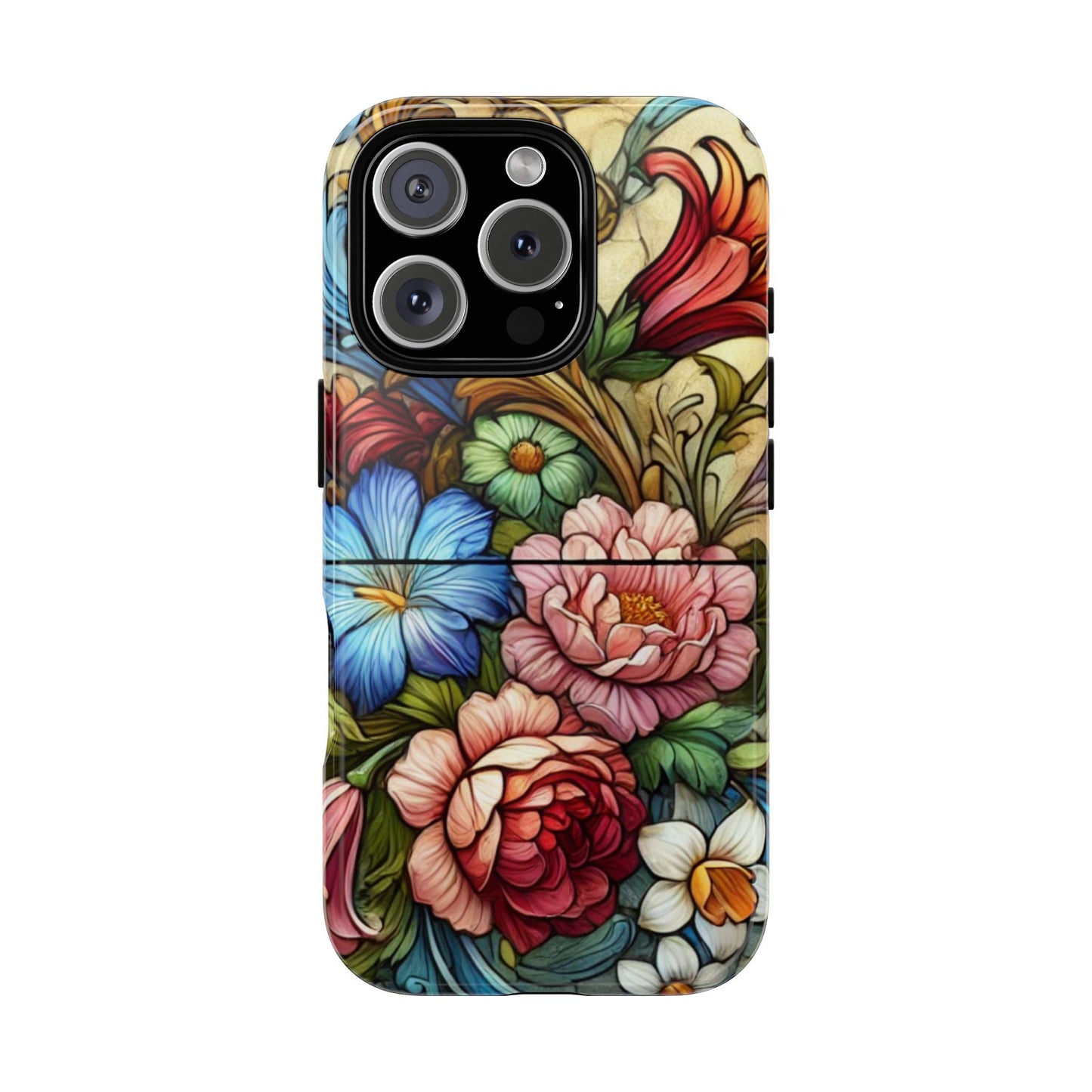 Floral Phone Case, Tough Cases with Colorful Floral Design, Gift for Her, Elegant Phone Cover, Spring Vibes, Unique Design