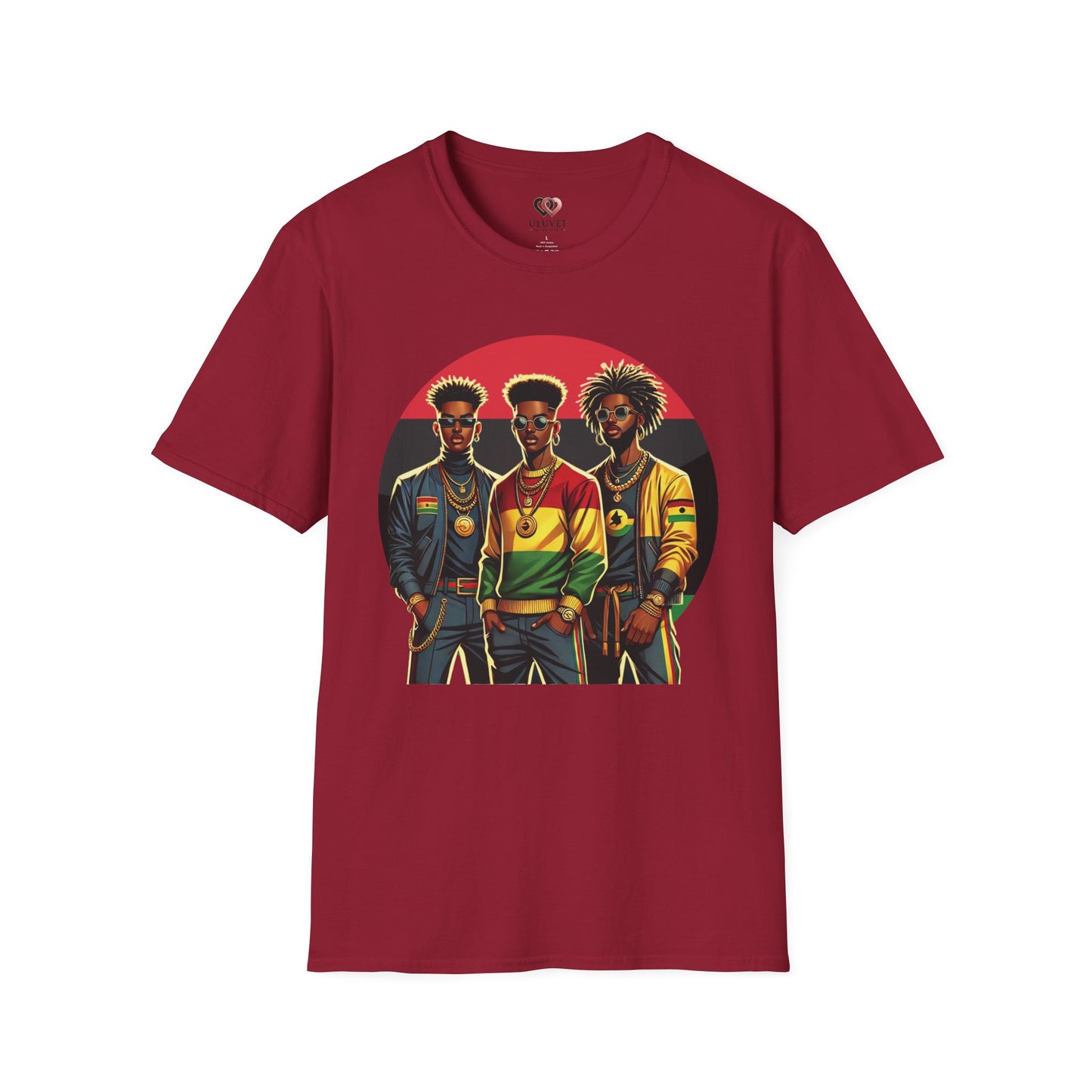 Reggae Roots Trio T-Shirt — Afrocentric Rasta Style Graphic Tee