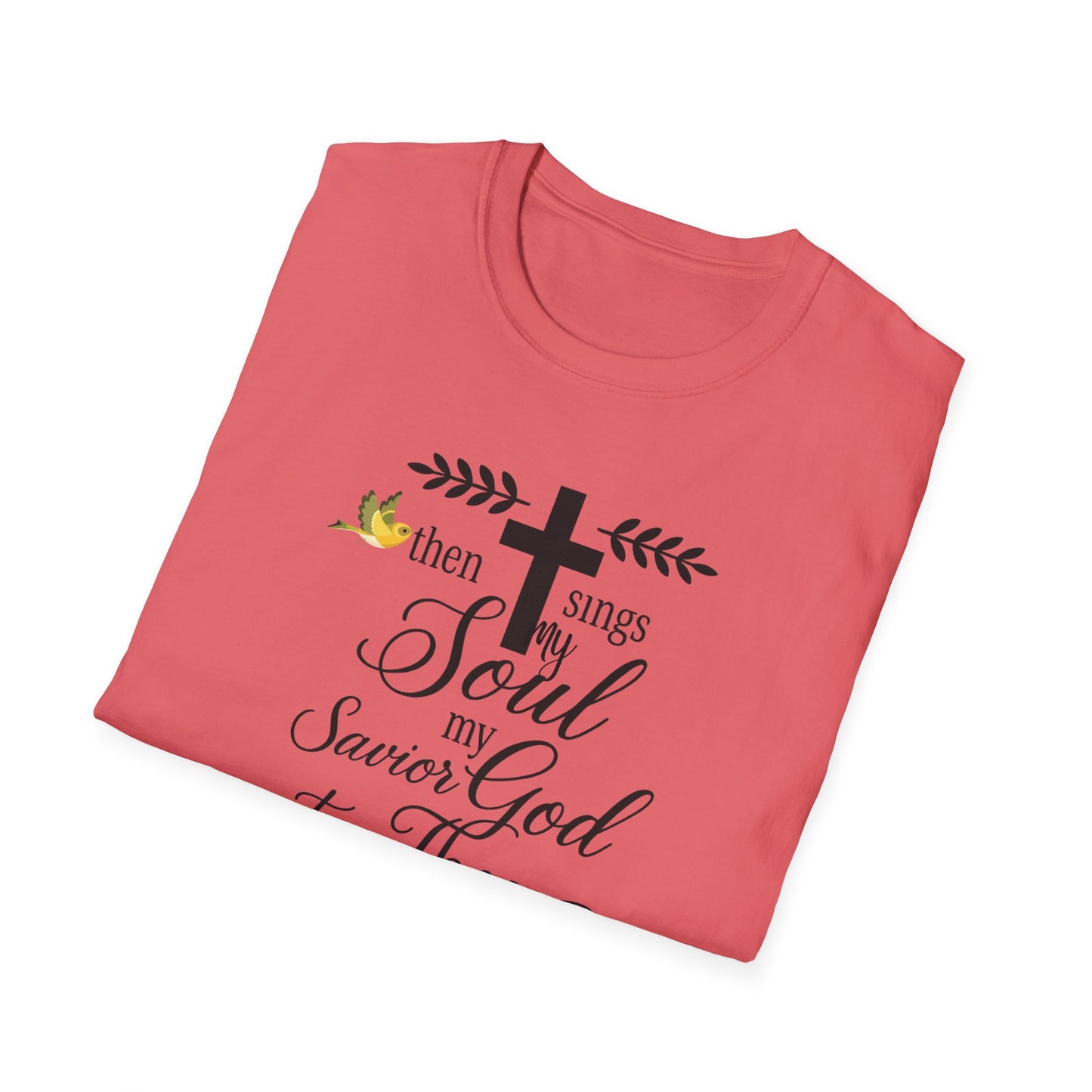Faith-Inspired Unisex Softstyle T-Shirt, Spiritual Gift, Christian Apparel, Inspirational Wear, Perfect for Church, Everyday Comfort