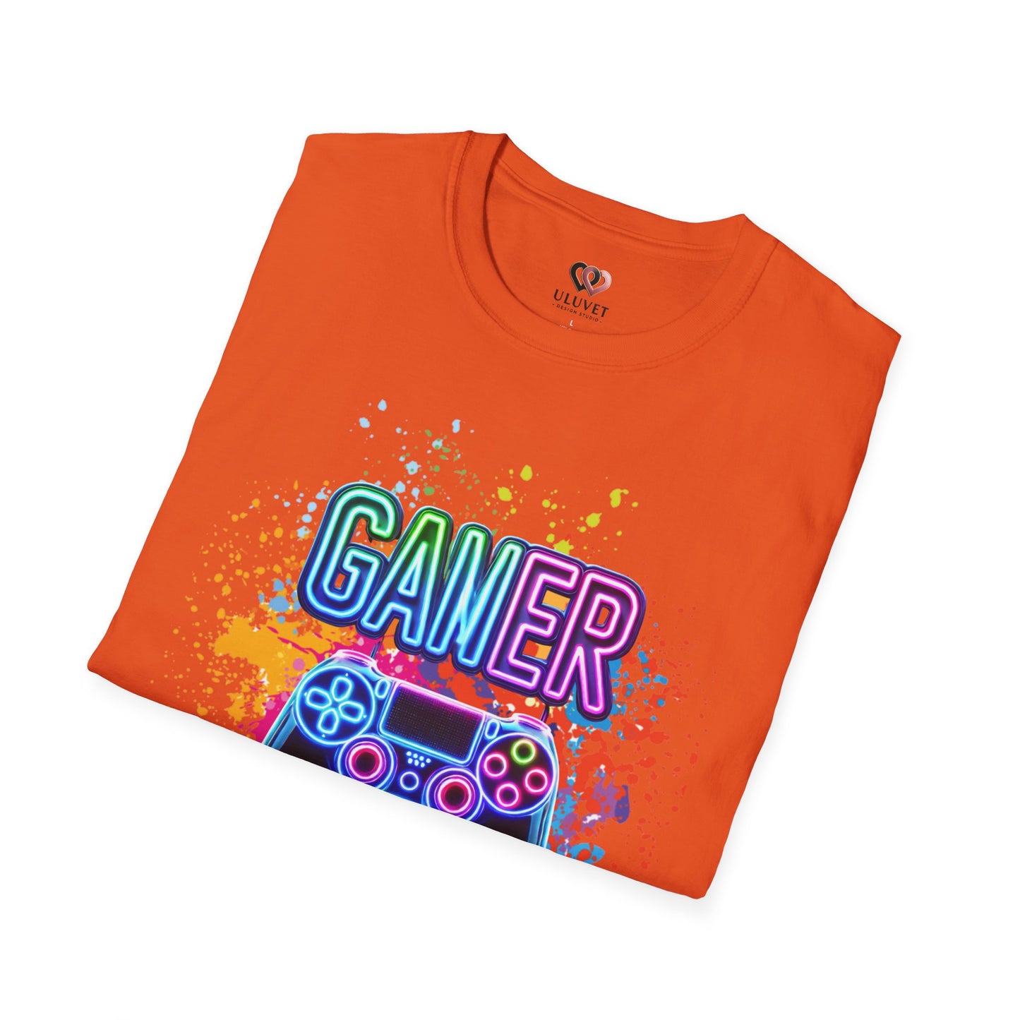 Gamer T-Shirt, Unisex Softstyle Tee, Fun Colors, Gamer Shirt, Gaming Tee, Video Game Tshirt, Casual Gamer Apparel