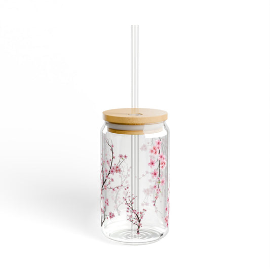 Floral Sipper Glass, Cherry Blossom Drinkware, Perfect for Everyday Use, Eco-friendly Gift, Elegant Kitchen Accent, Summer Parties, [...]