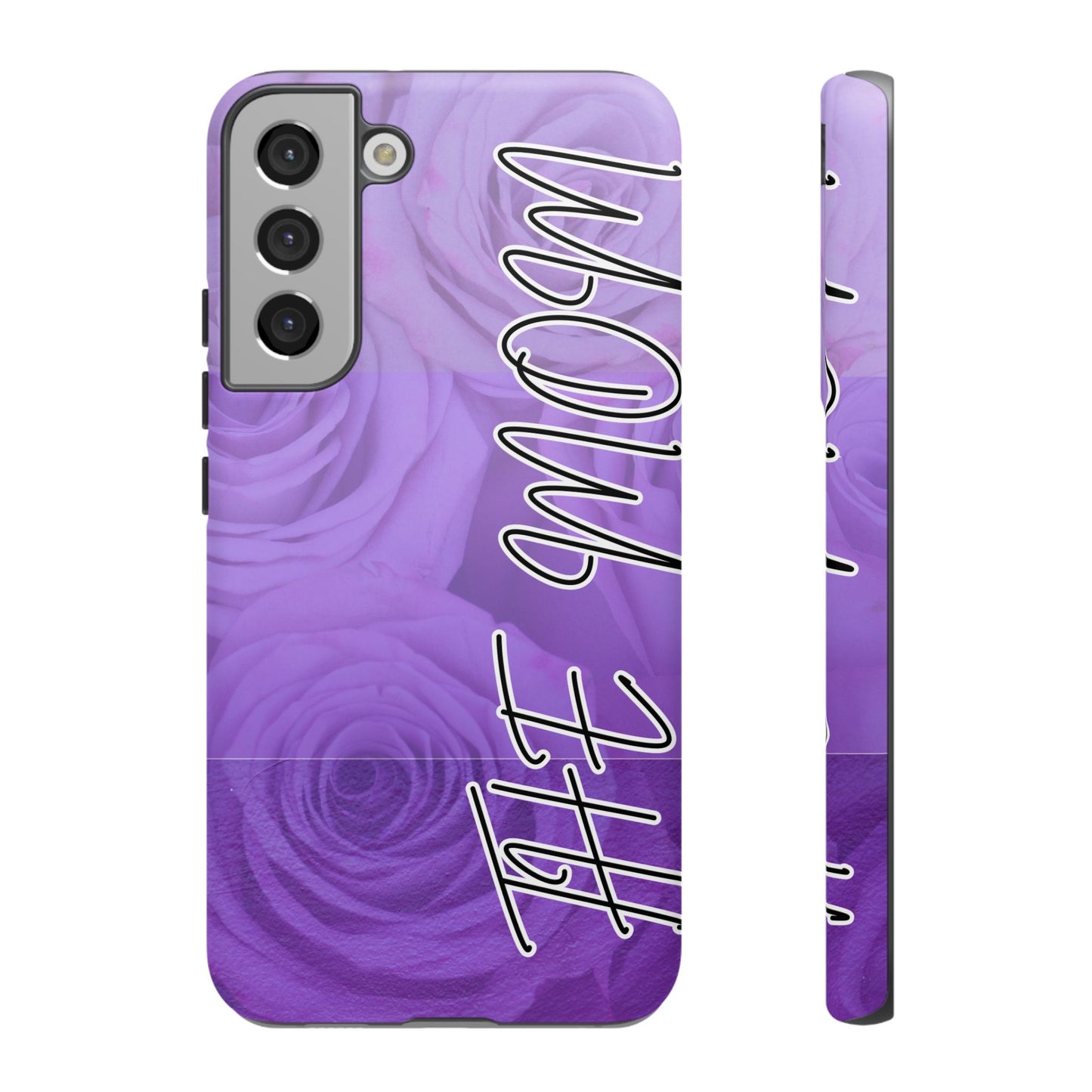 Floral Phone Case for Moms, Tough Cases, Purple Rose Design, Mother's Day Gift, Stylish Protection, Unique Mom Gift