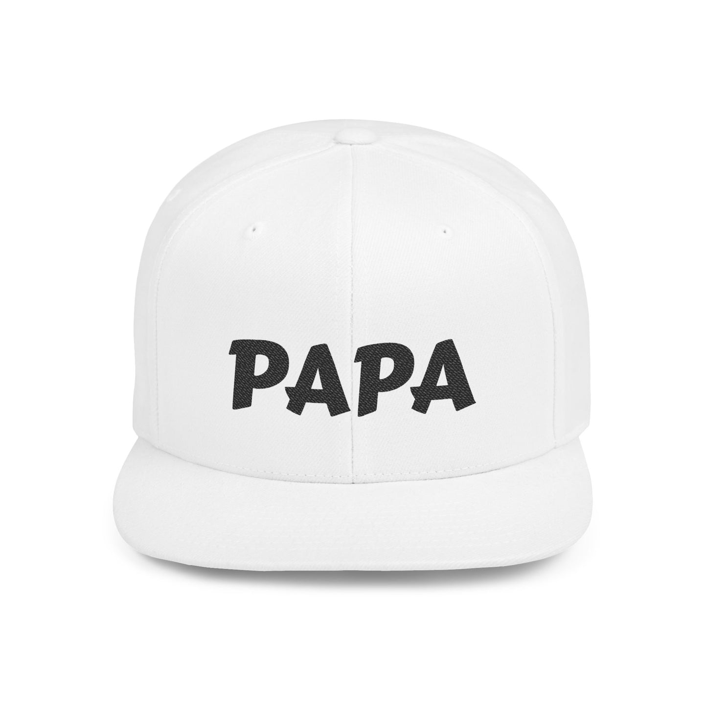 Custom 'Papa' Flat Bill Snapback Hat | Trendy Dad Cap, Gift for Father's Day, Birthday, Casual Wear, Everyday Style