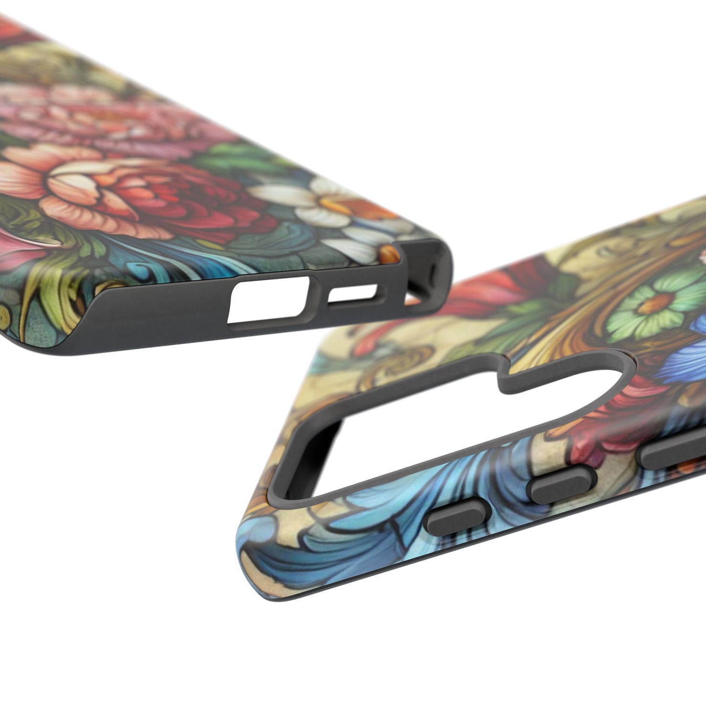Floral Phone Case, Tough Cases with Colorful Floral Design, Gift for Her, Elegant Phone Cover, Spring Vibes, Unique Design