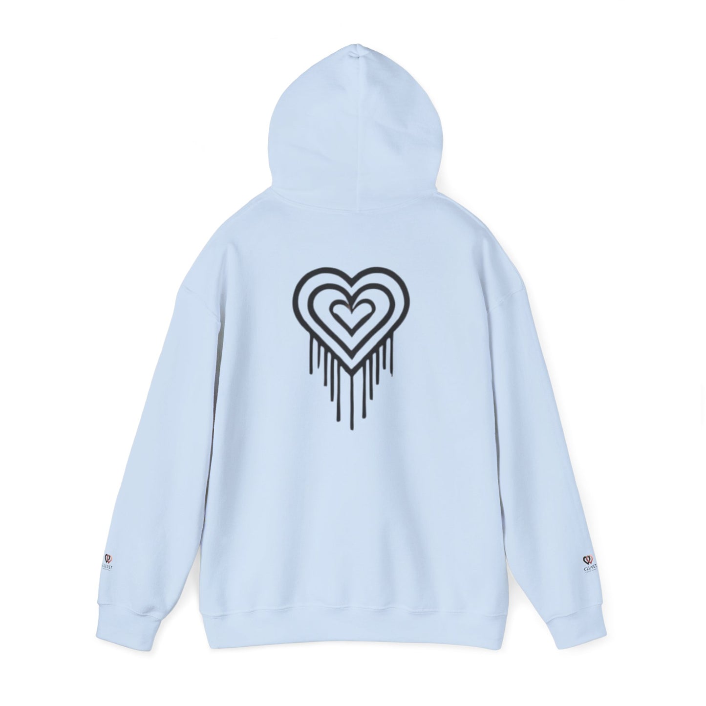 Heart Drip Unisex Hoodie, Cozy Sweatshirt, Trendy Gift for Her, Valentine's Day Apparel, Casual Style Hoodie