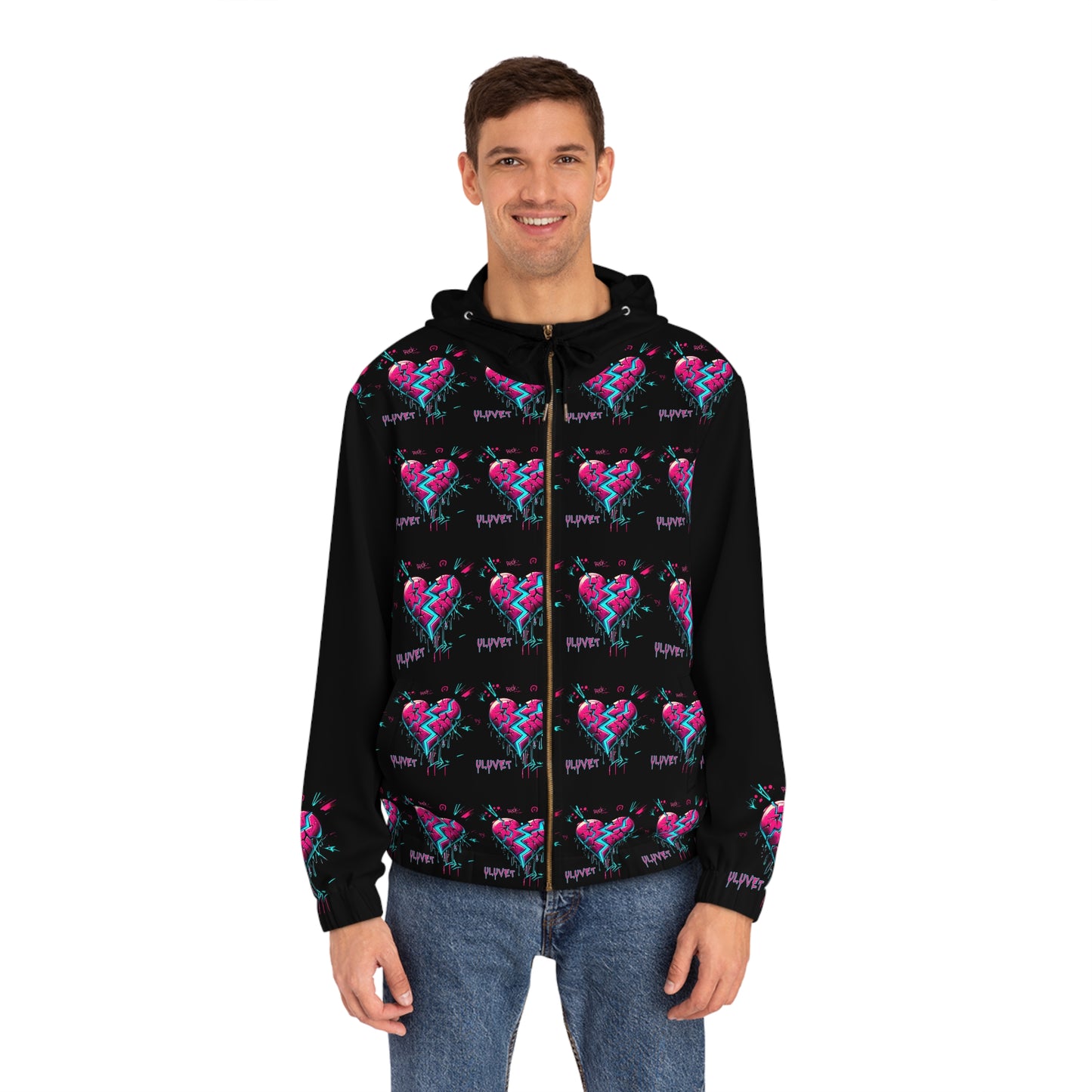 Artistic Heart Print Hoodie for Creative Souls, Streetwear, Casual Wear, Gift for Art Lovers, Unique Fashion