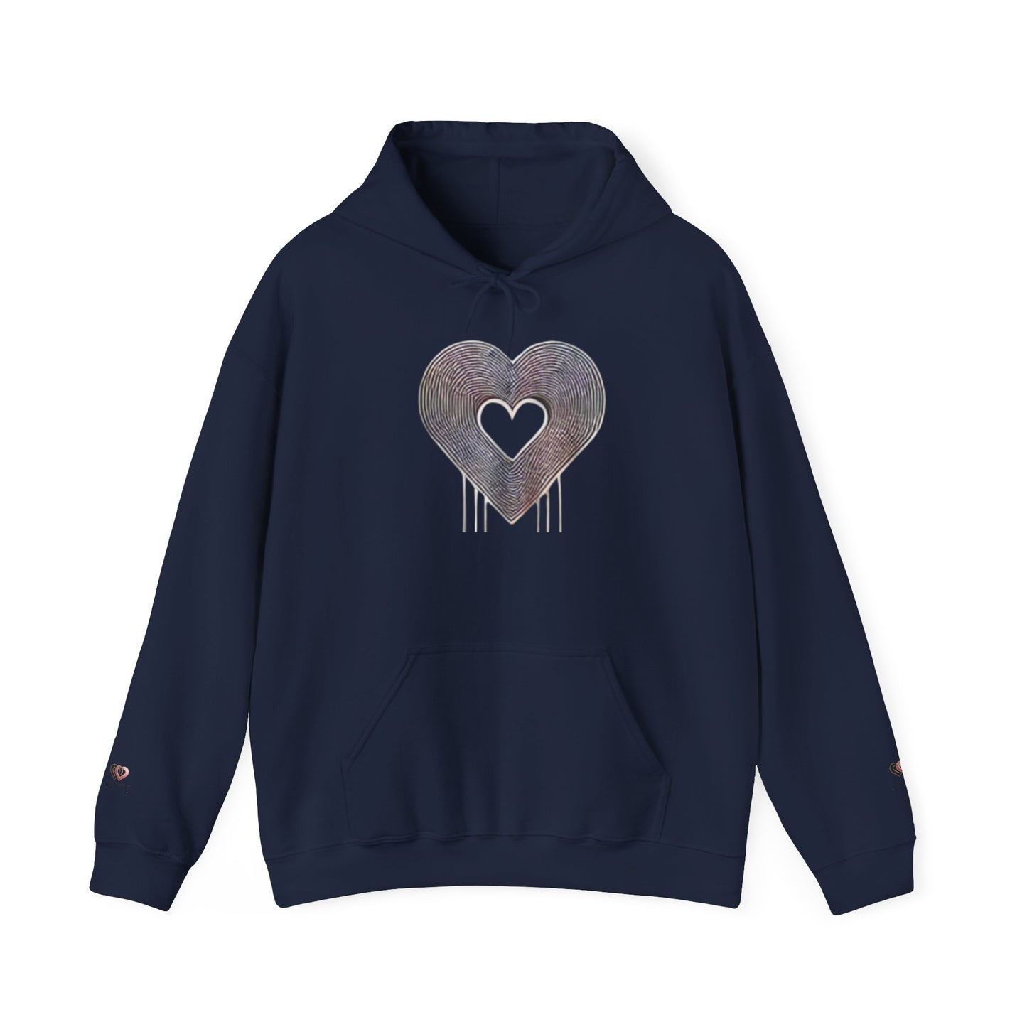 Heart Drip Unisex Hoodie, Cozy Pullover for Couples, Valentine's Day Gift, Cute Casualwear, Trendy Sweatshirt
