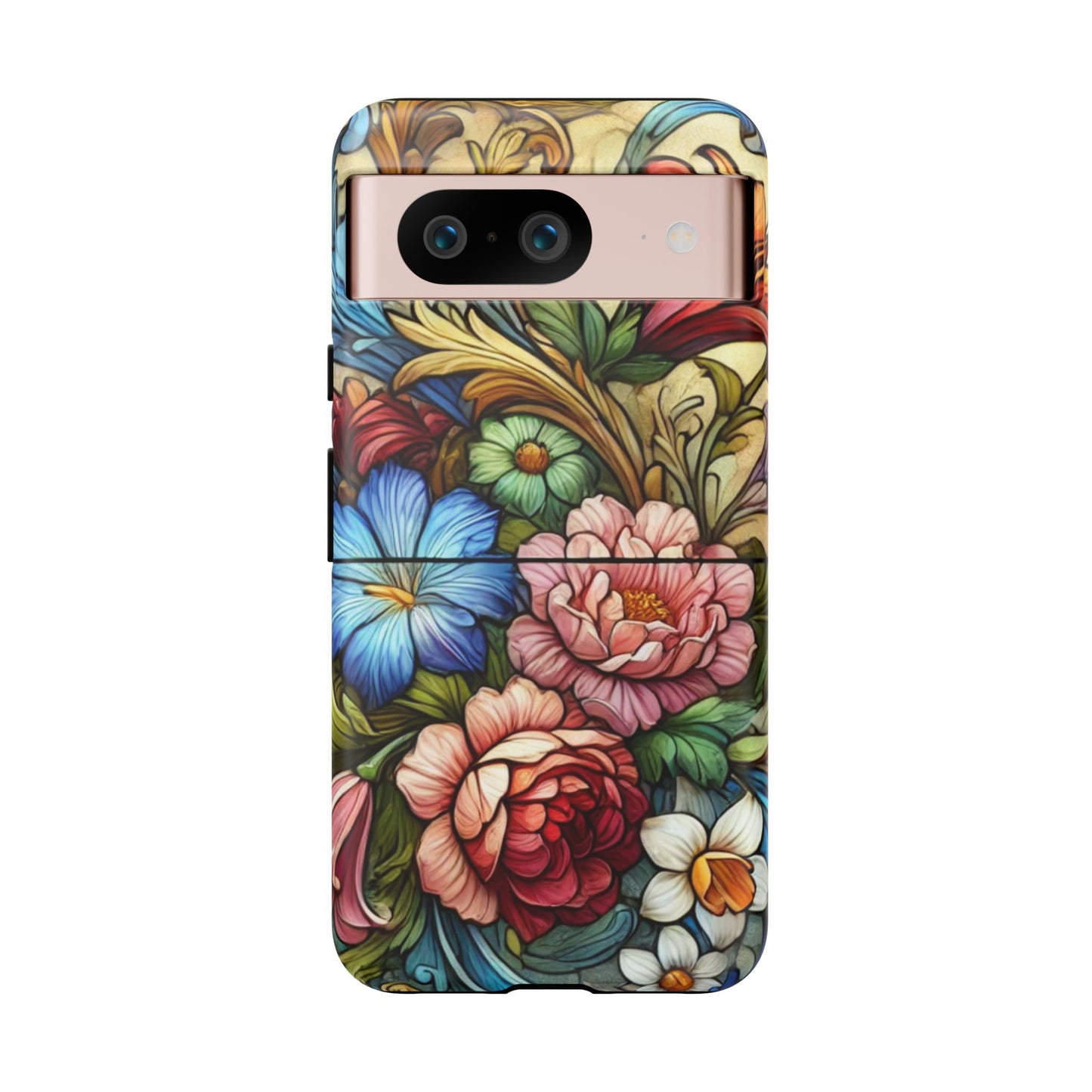 Floral Phone Case, Tough Cases with Colorful Floral Design, Gift for Her, Elegant Phone Cover, Spring Vibes, Unique Design