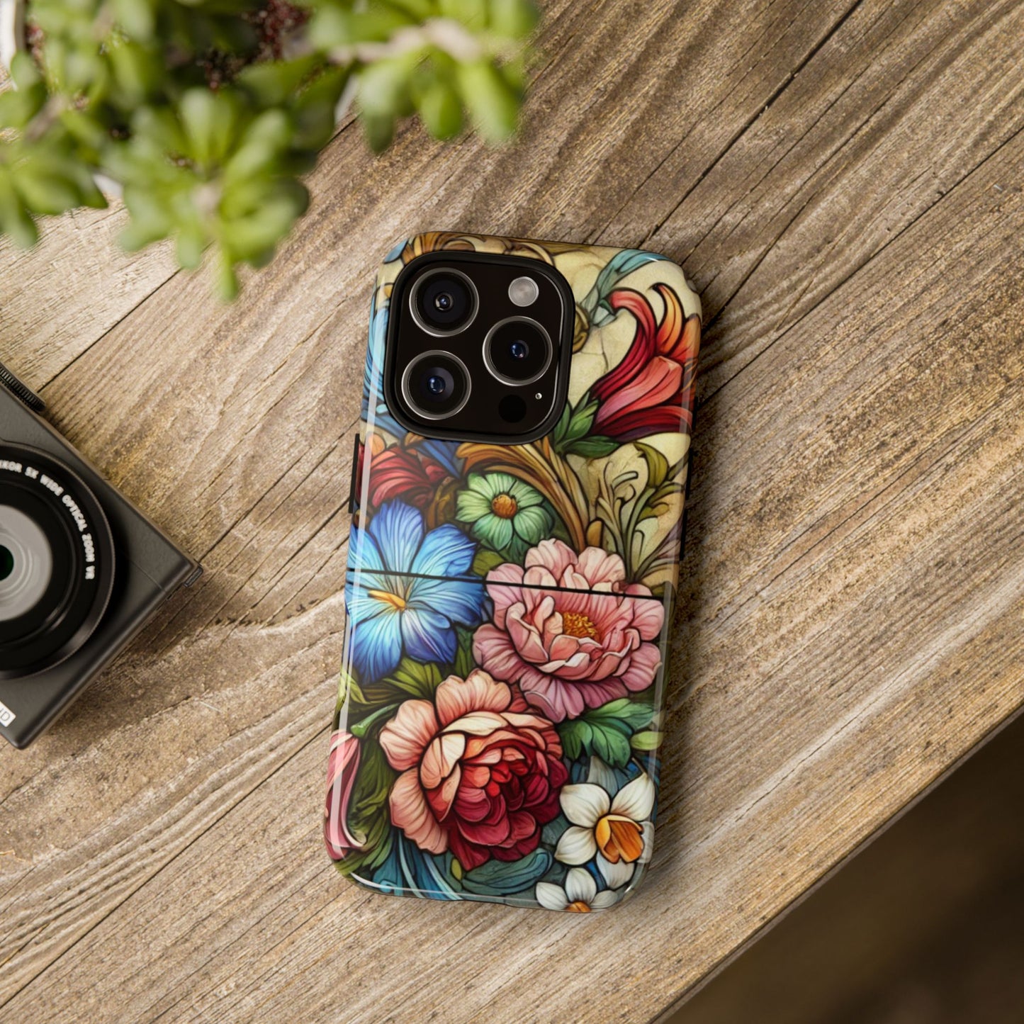 Floral Phone Case, Tough Cases with Colorful Floral Design, Gift for Her, Elegant Phone Cover, Spring Vibes, Unique Design