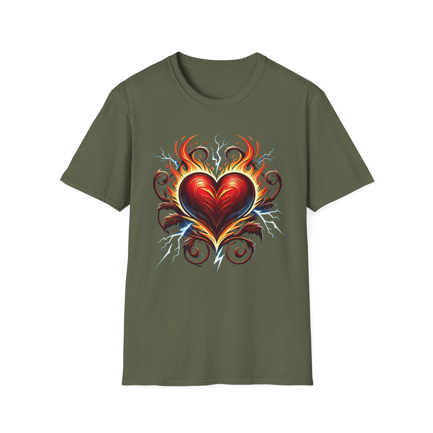 Artistic Heart Graphic Unisex Softstyle T-Shirt | Casual Wear, Gift for Valentine's Day, Art Lovers, Graphic Tee, Unique Design