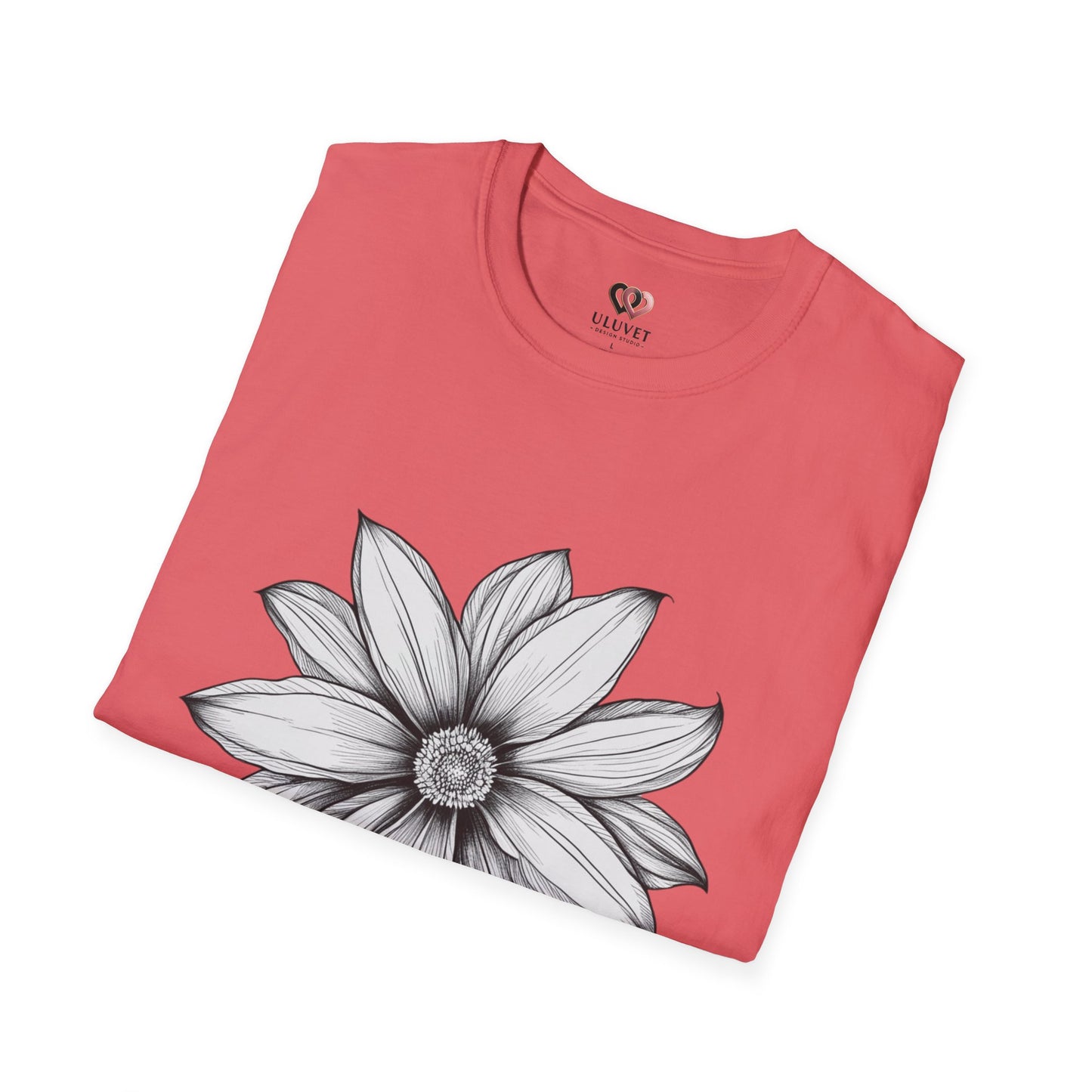 Floral Graphic T-Shirt, Softstyle Tee, Nature Lover Gift, Casual Wear, Birthday Apparel, Eco-Friendly Fashion