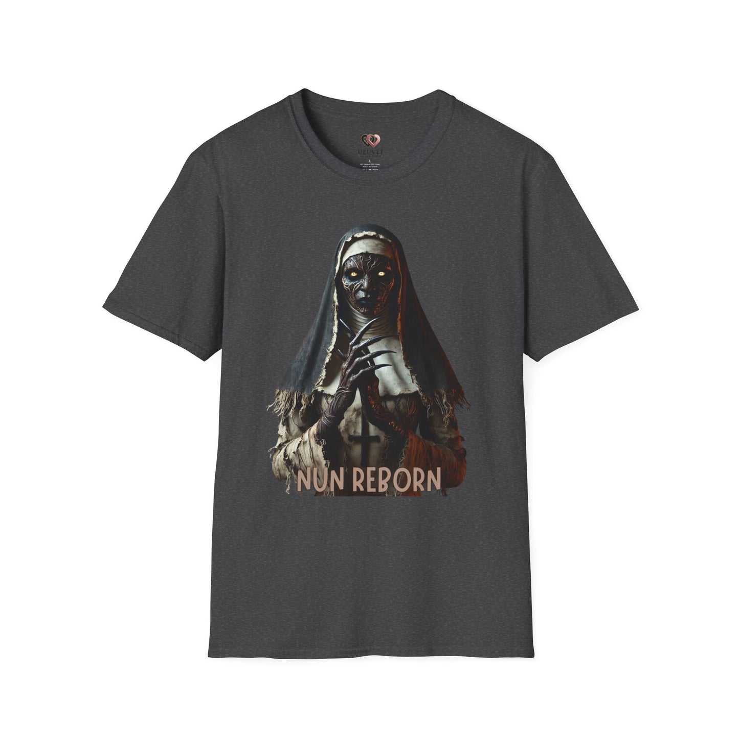 Nun Reborn Graphic T-Shirt, Unisex Tee, Gothic Apparel, Horror Fan Gift, Spooky Fashion, Halloween Wear, Unique Statement Shirt