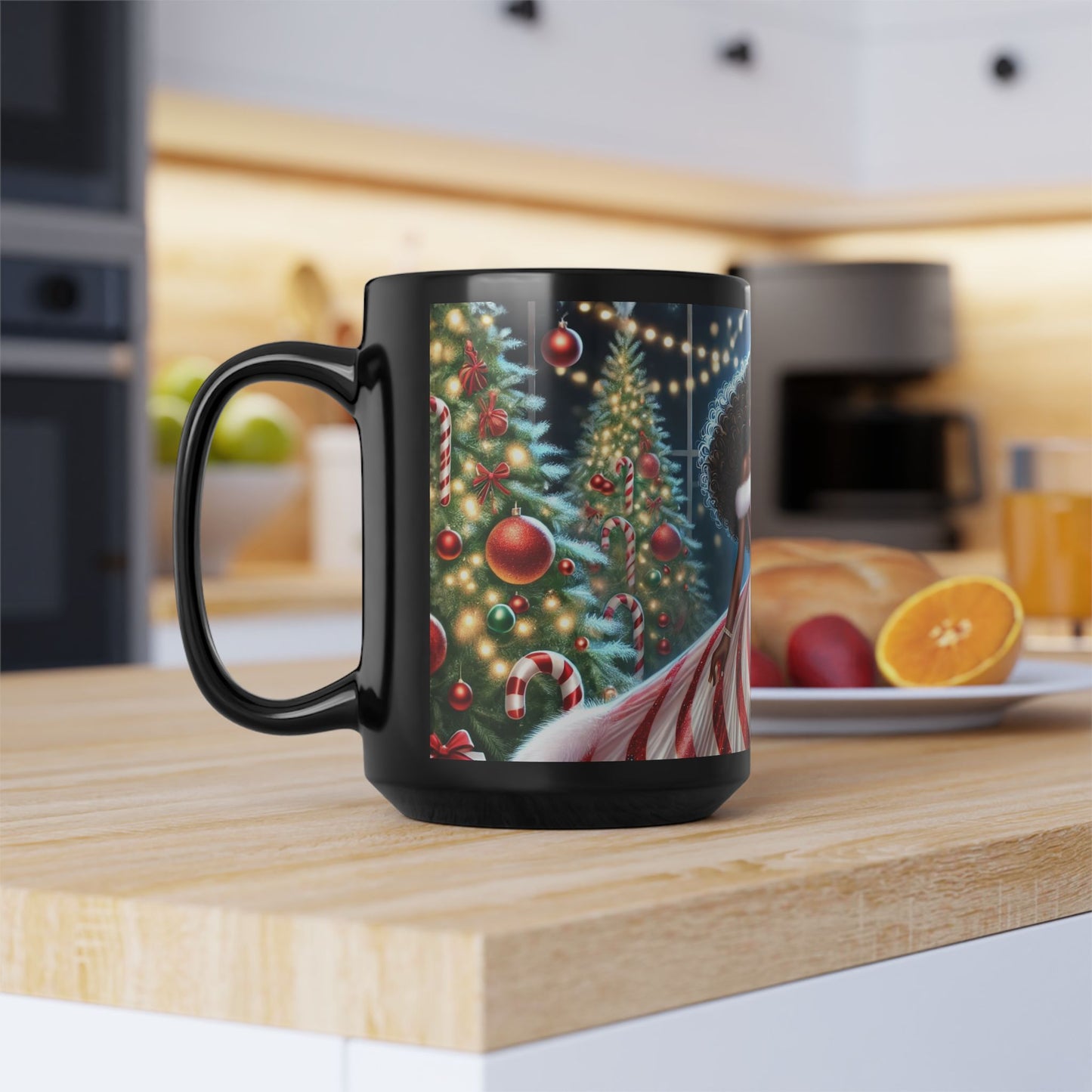Festive Black Mug