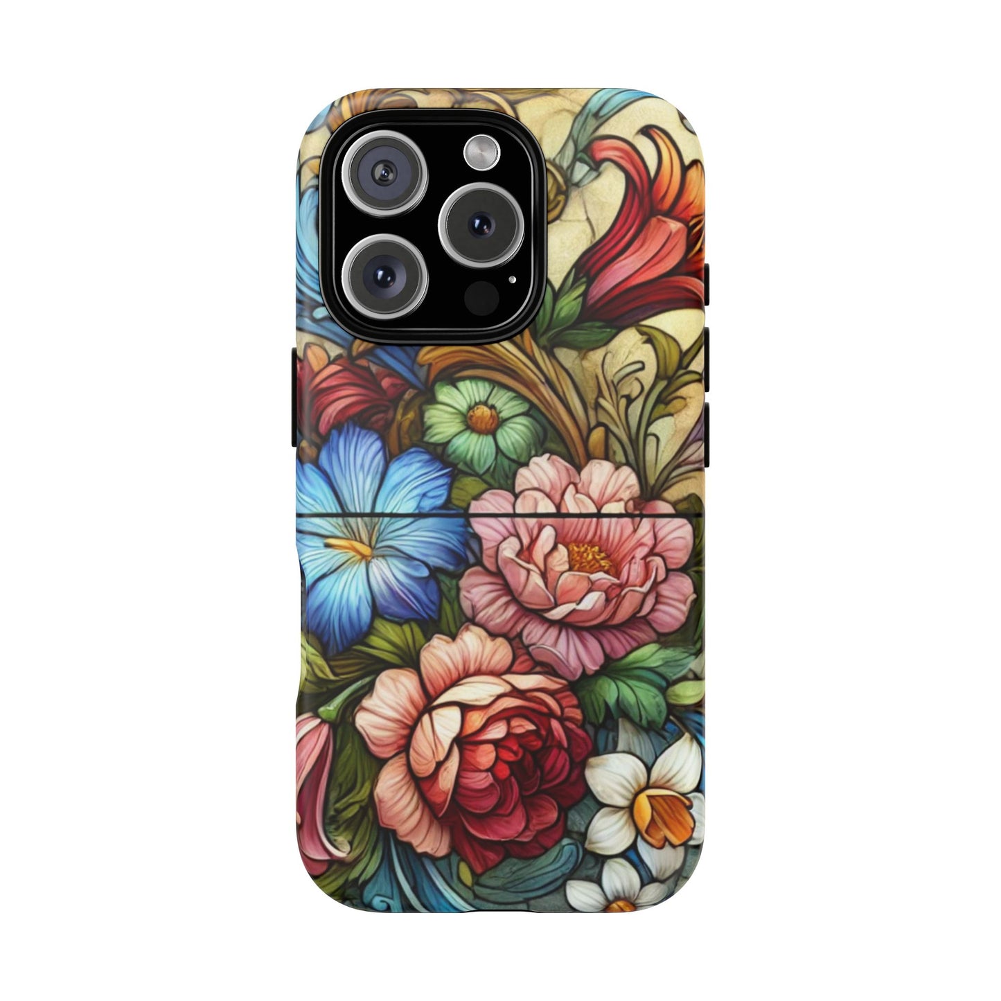 Floral Phone Case, Tough Cases with Colorful Floral Design, Gift for Her, Elegant Phone Cover, Spring Vibes, Unique Design