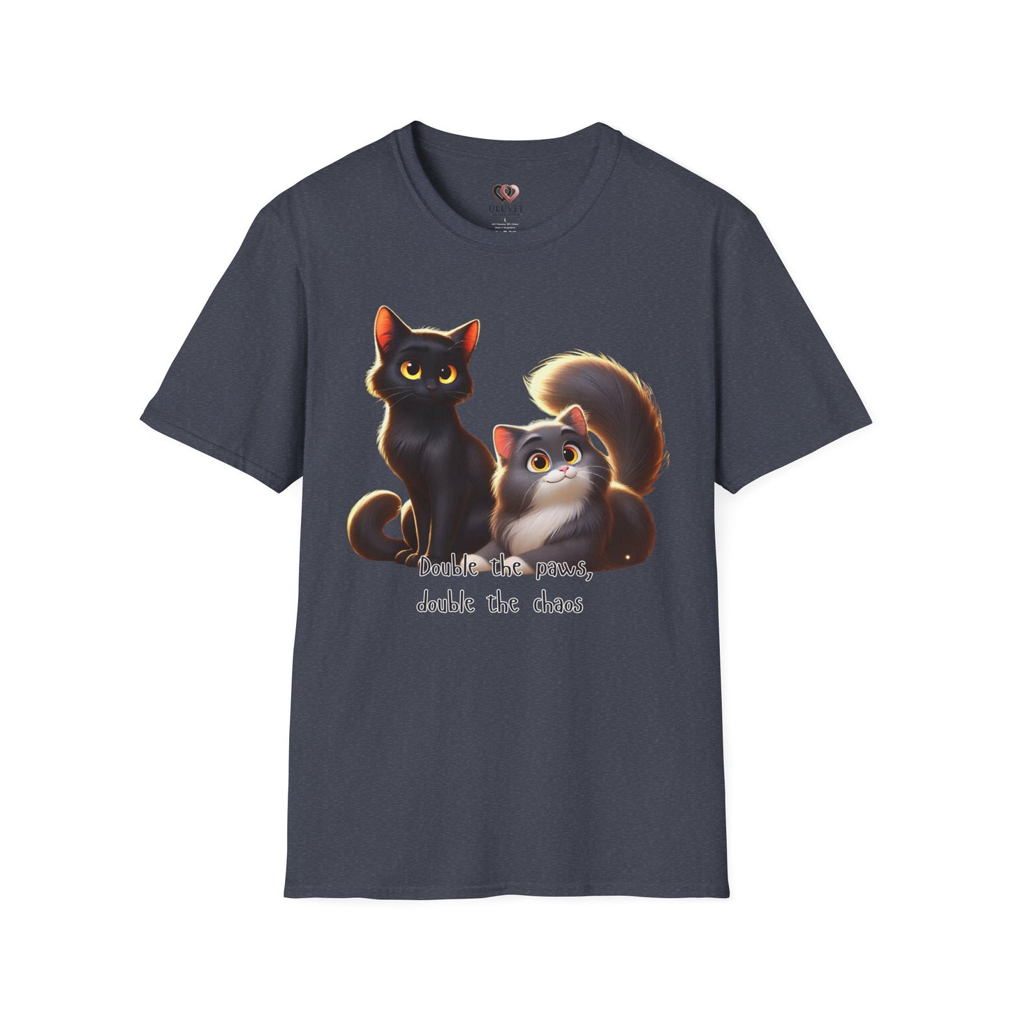 Cute Cat Chaos Unisex T-Shirt, Pet Lover Gift, Funny Cat Shirt, Cat Mom Apparel, Animal Lover Tee