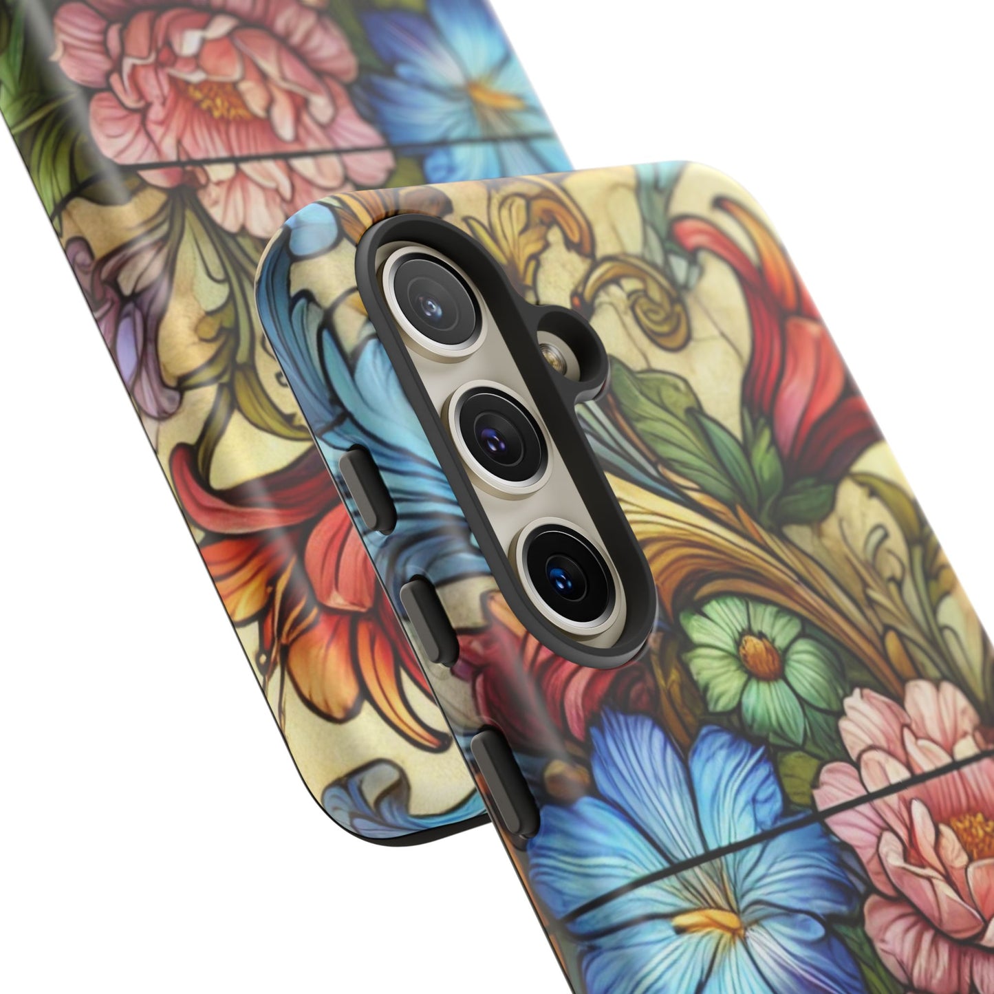 Floral Phone Case, Tough Cases with Colorful Floral Design, Gift for Her, Elegant Phone Cover, Spring Vibes, Unique Design