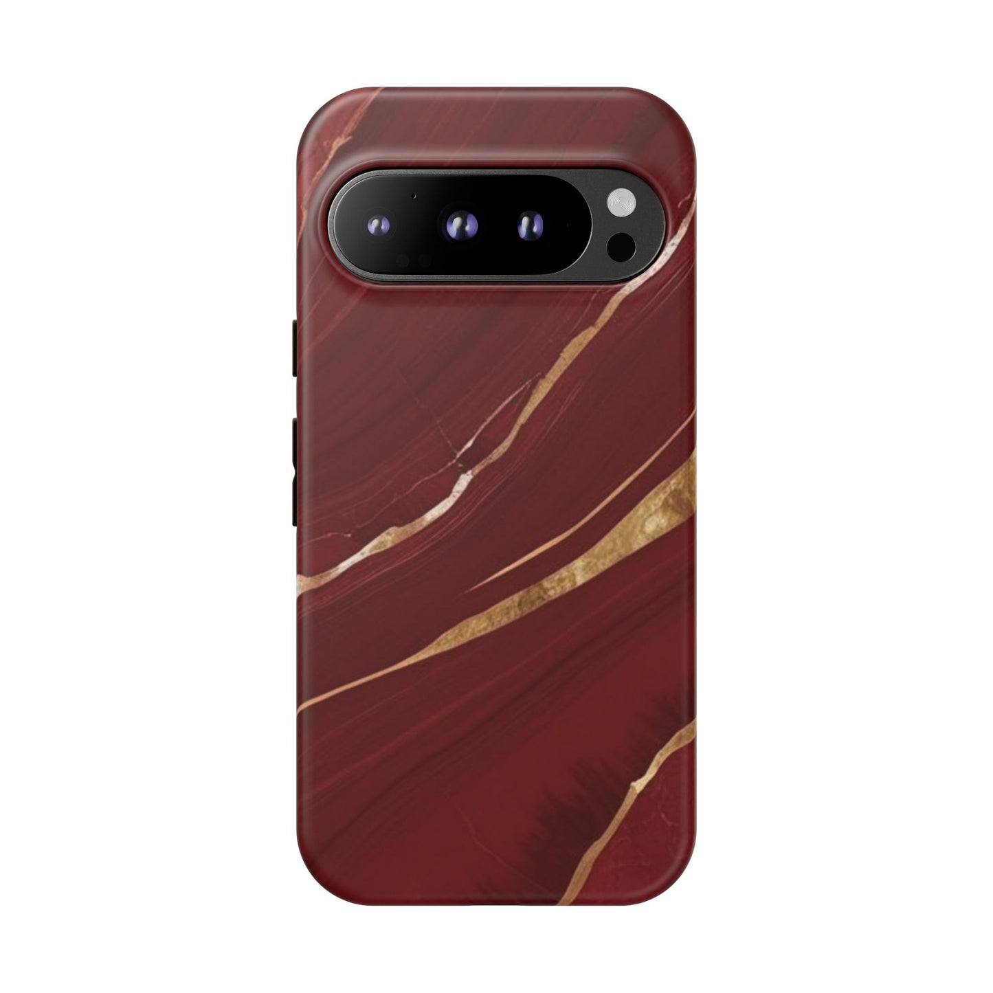 Elegant Red Marble Phone Case - Tough Cases, Stylish Phone Cover, Gift for Her, Luxe Cellphone Protection, Modern Accessories
