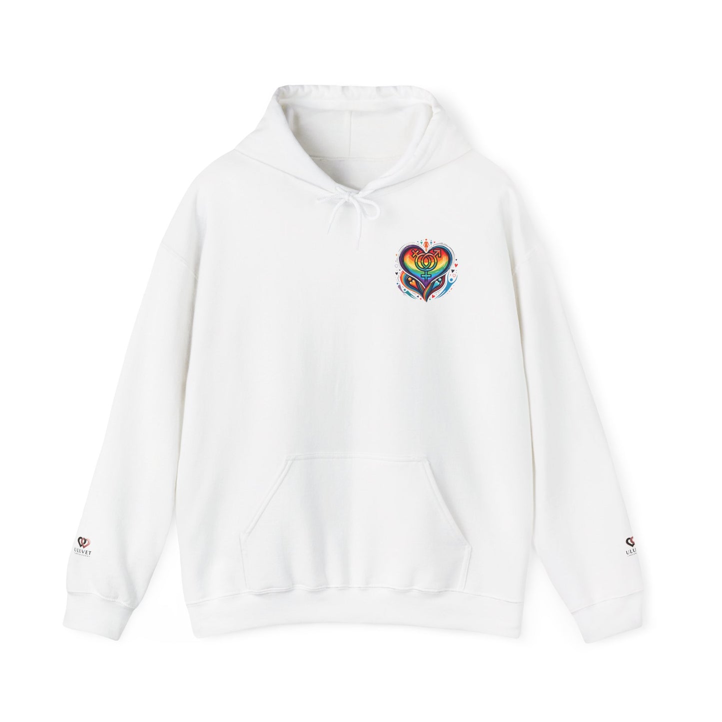 Pride Heart Hoodie, Rainbow Sweatshirt, LGBTQ+ Apparel, Unisex Pullover, Gift for Pride Month