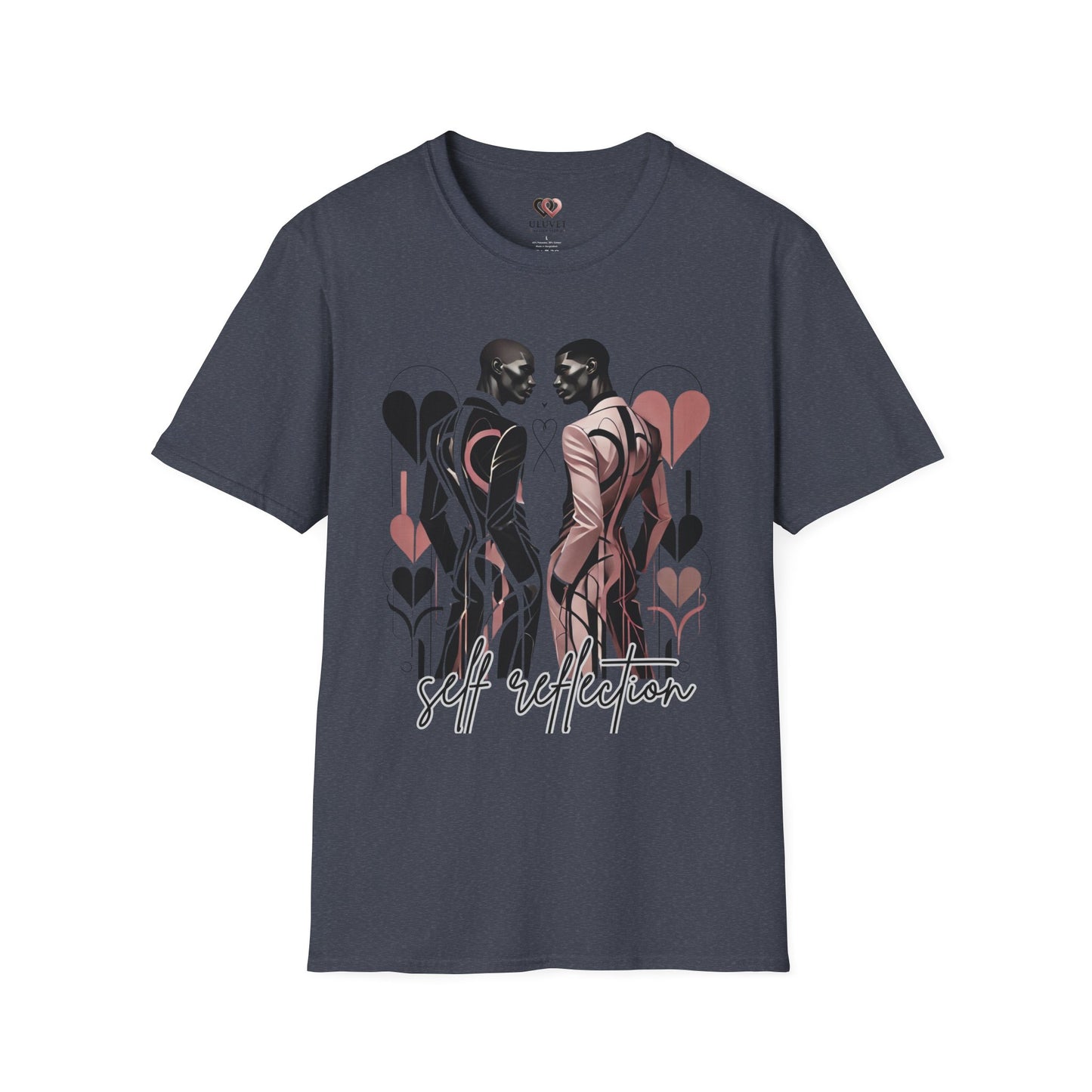 Self-Reflection Unisex Softstyle T-Shirt, Artistic Graphic Tee, Gift for Artists, Casual Everyday Wear, Love Yourself Shirt