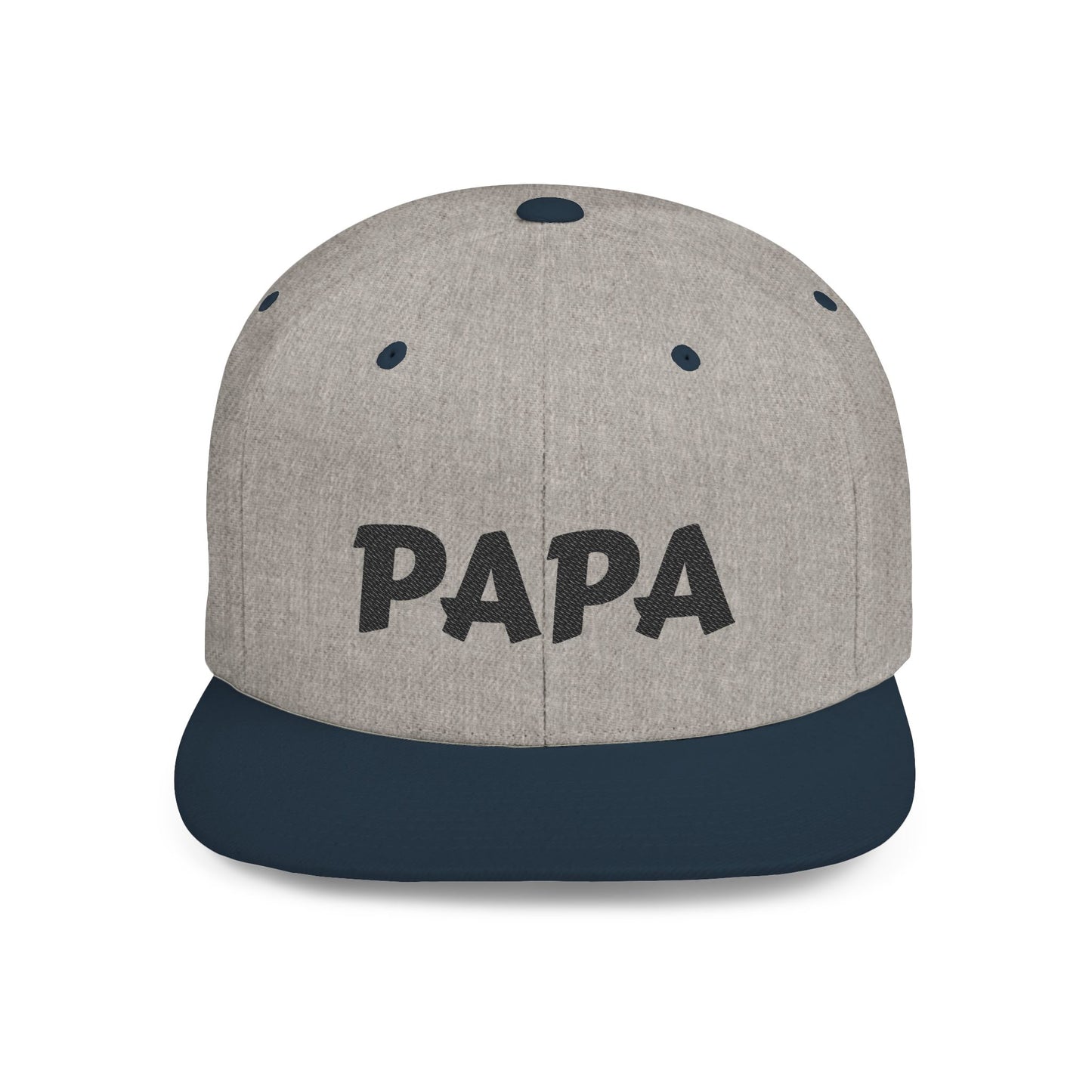 Custom 'Papa' Flat Bill Snapback Hat | Trendy Dad Cap, Gift for Father's Day, Birthday, Casual Wear, Everyday Style