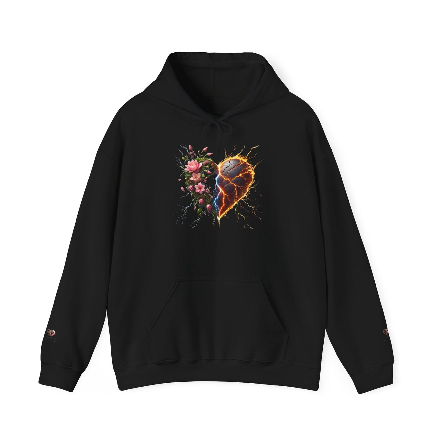 Heartfelt Floral Hoodie - Unisex Heavy Blend™ Sweatshirt, Cozy Gift for Mom, Valentine's Day Hoodie, Artful Fashion, Casual Wear, [...]