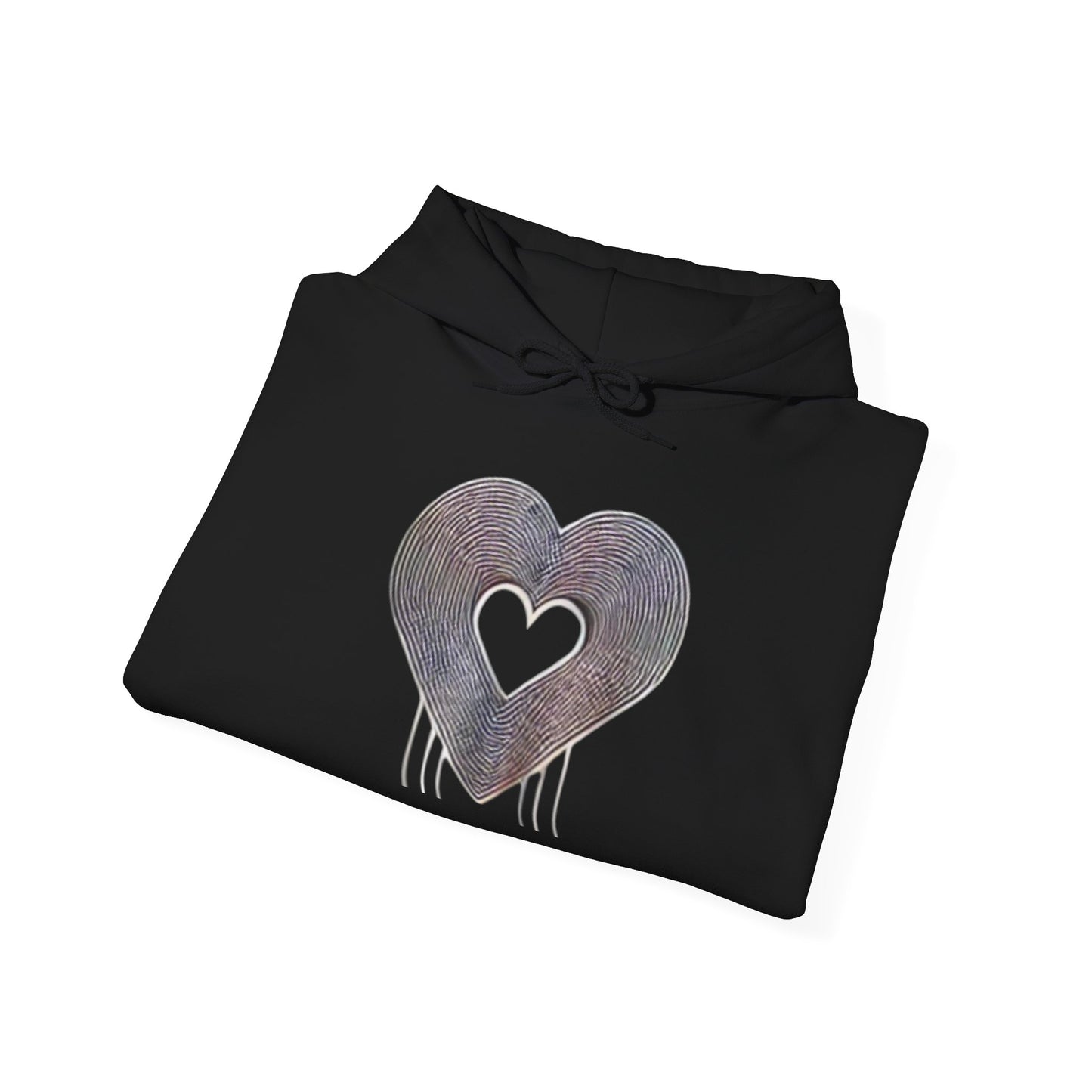 Heart Drip Unisex Hoodie, Cozy Pullover for Couples, Valentine's Day Gift, Cute Casualwear, Trendy Sweatshirt