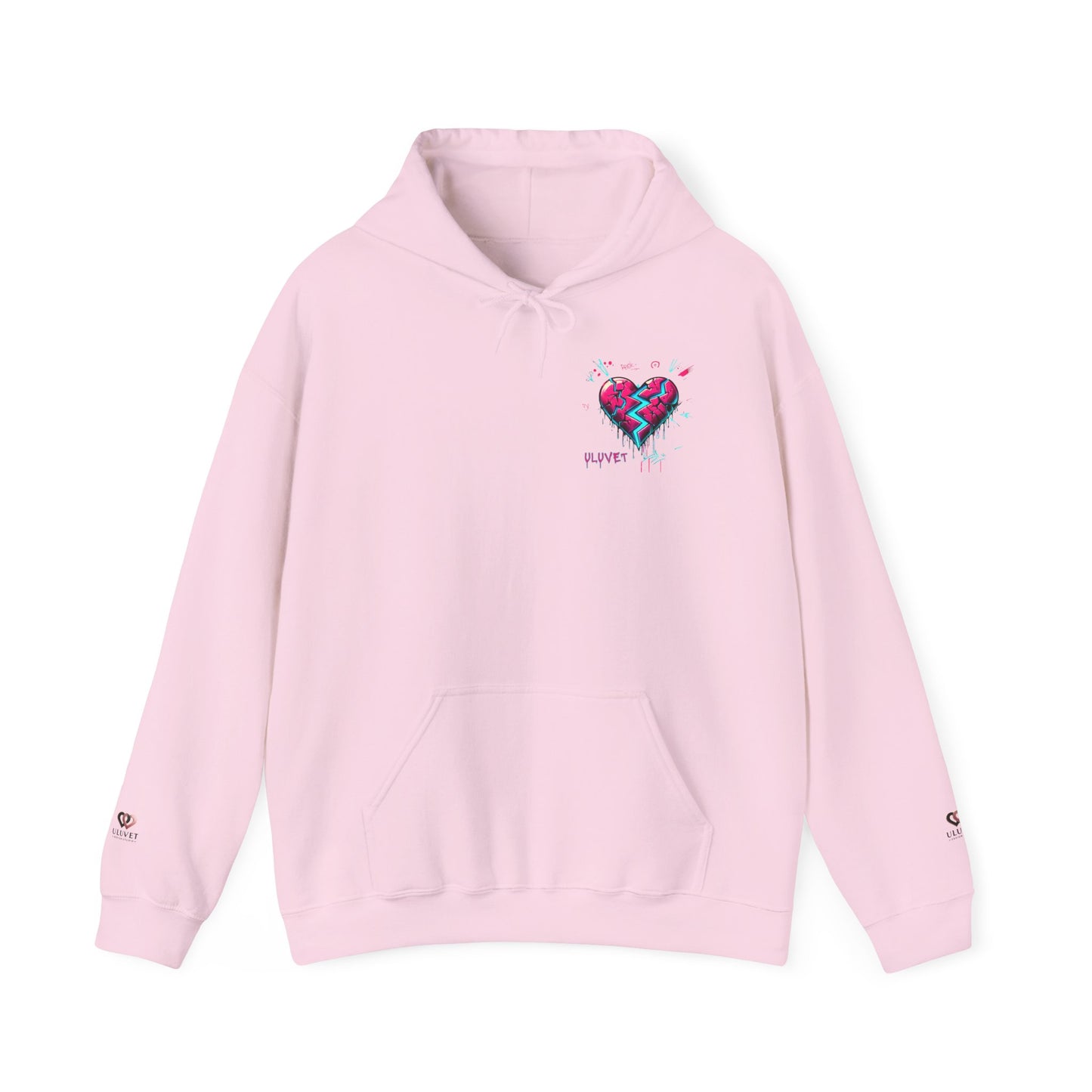 Heartbreak Graffiti Hooded Sweatshirt, Unisex Hoodie, Streetwear Fashion, Gift for Him, Her, Valentine's Day, Trendy Casual Wear