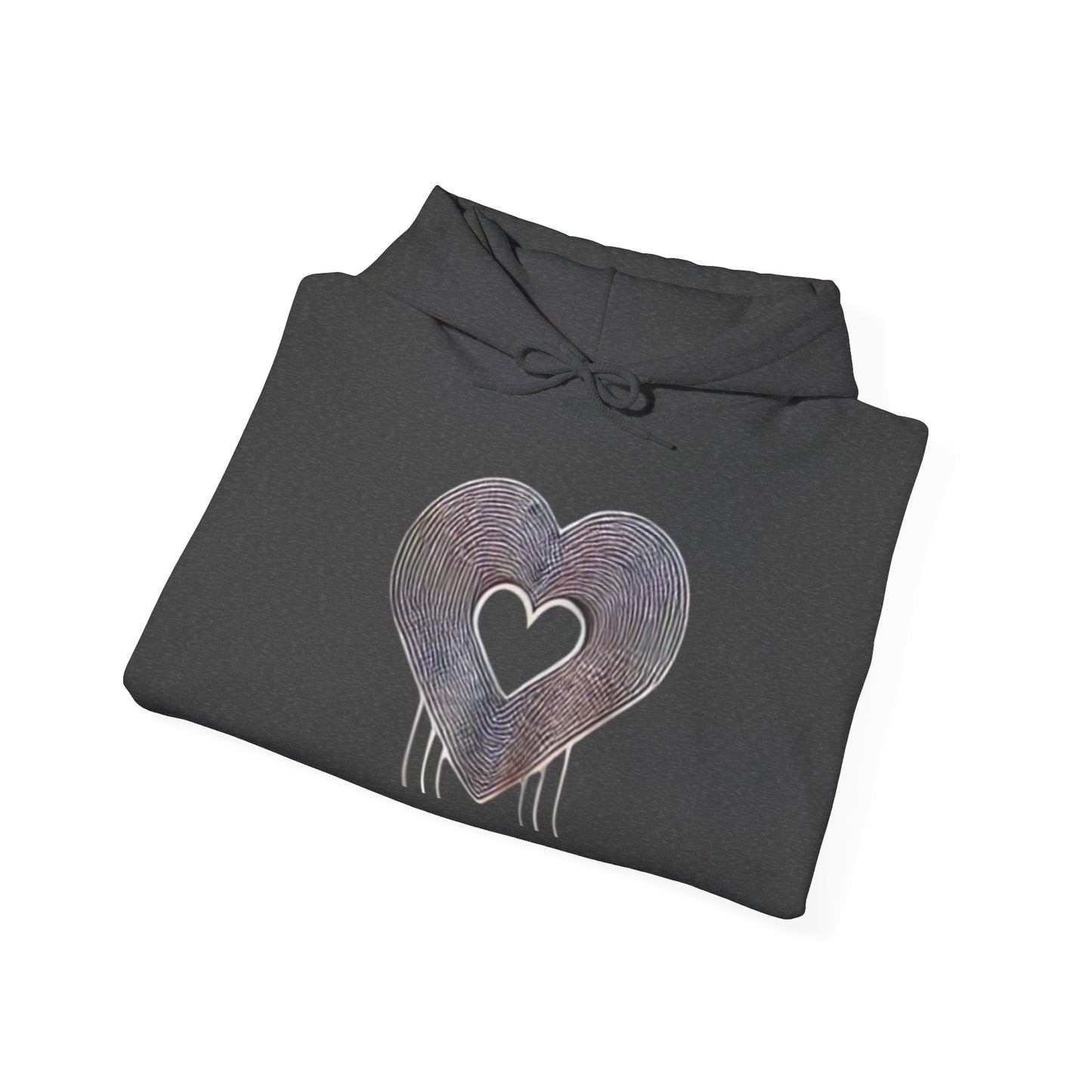Heart Drip Unisex Hoodie, Cozy Pullover for Couples, Valentine's Day Gift, Cute Casualwear, Trendy Sweatshirt