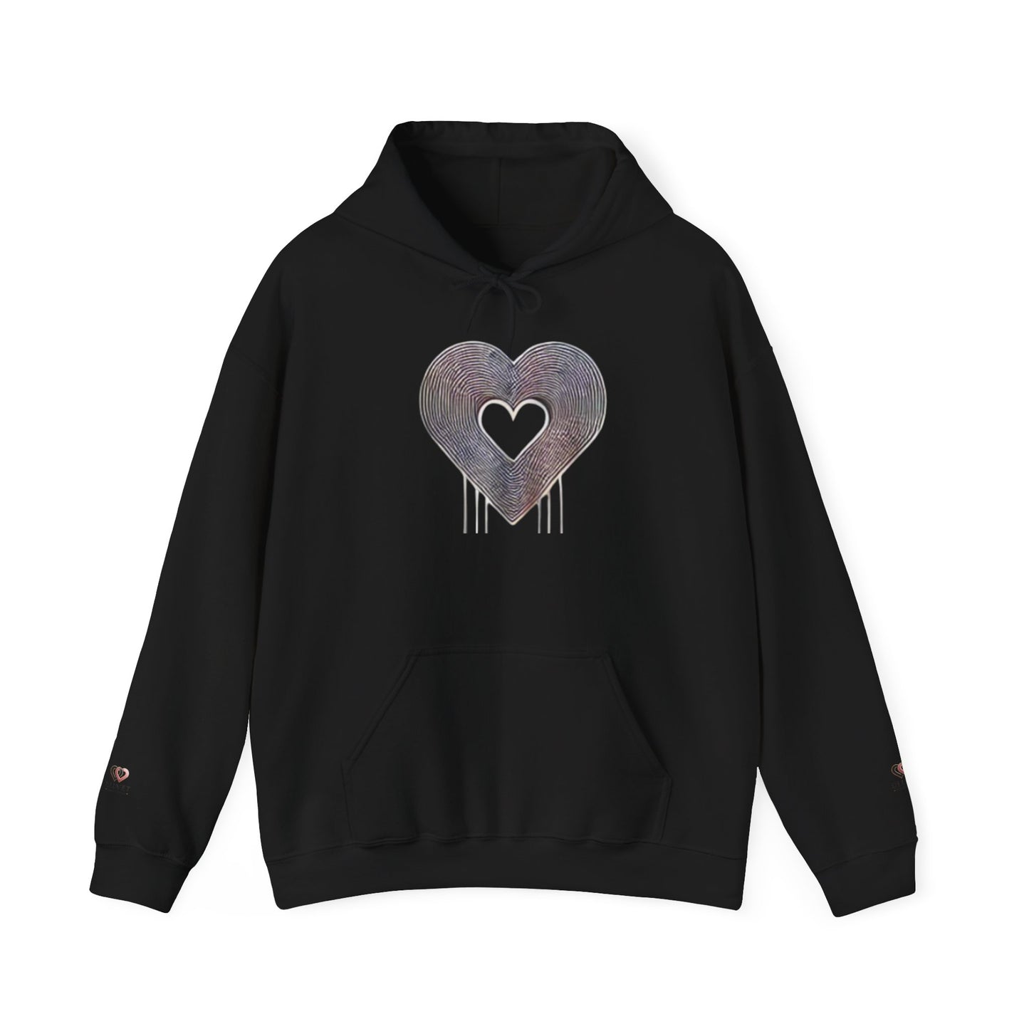 Heart Drip Unisex Hoodie, Cozy Pullover for Couples, Valentine's Day Gift, Cute Casualwear, Trendy Sweatshirt