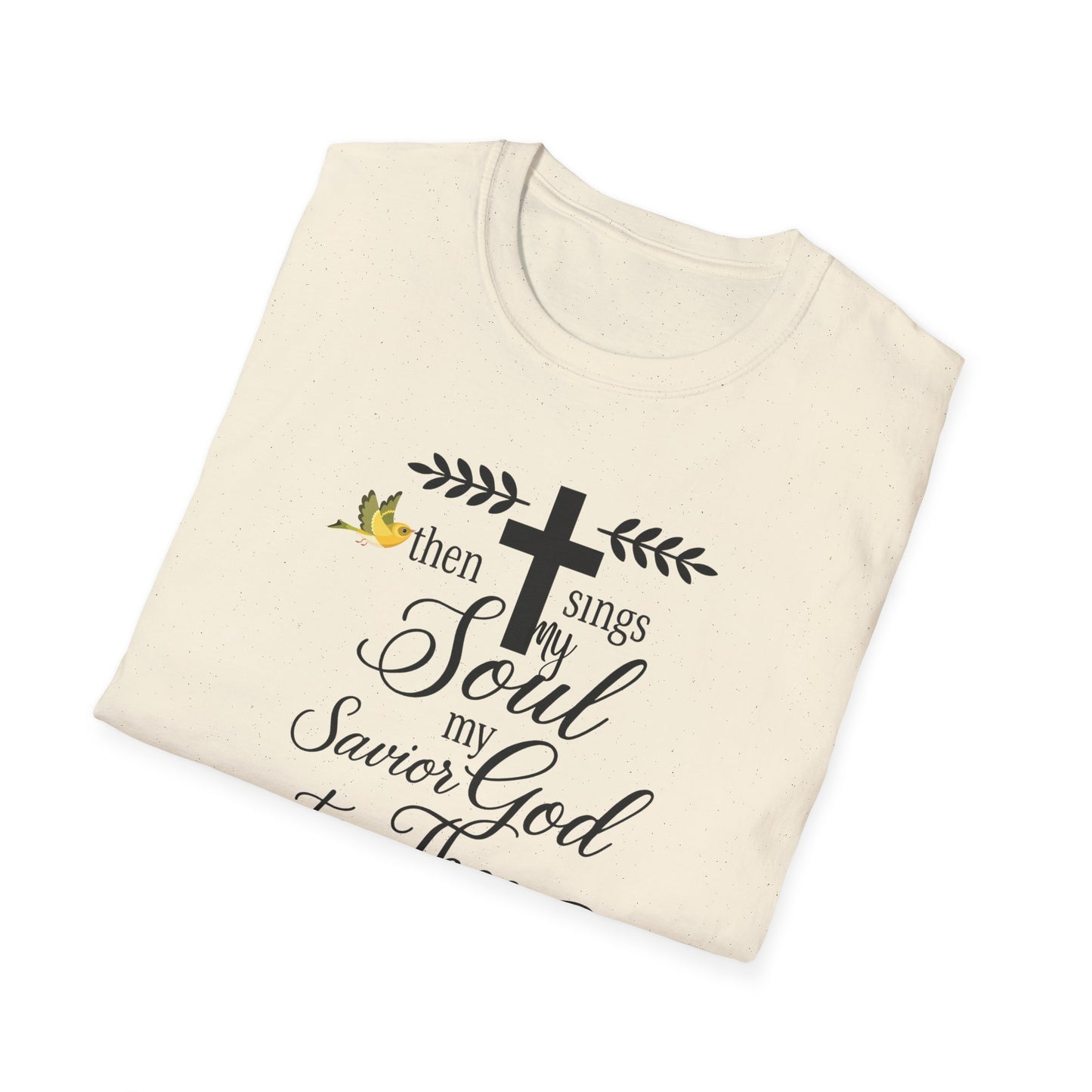 Faith-Inspired Unisex Softstyle T-Shirt, Spiritual Gift, Christian Apparel, Inspirational Wear, Perfect for Church, Everyday Comfort