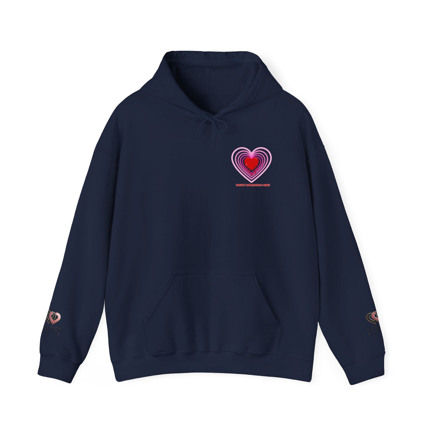 Valentine's Day Heart Hoodie, Cute Love Sweatshirt, Cozy Gift for Him/Her, Casual Loungewear, Comfortable Unisex Sweatshirt
