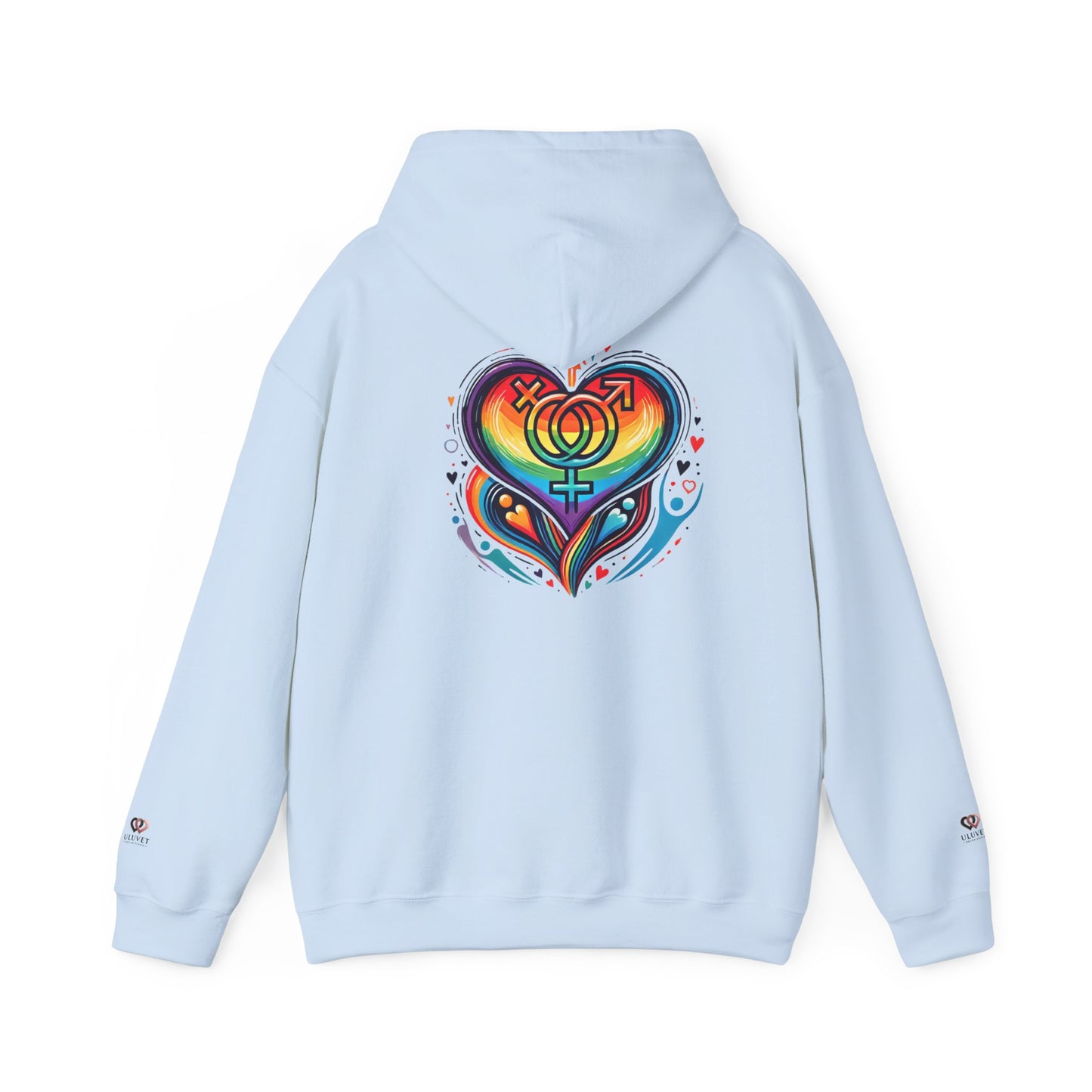 Pride Heart Hoodie, Rainbow Sweatshirt, LGBTQ+ Apparel, Unisex Pullover, Gift for Pride Month