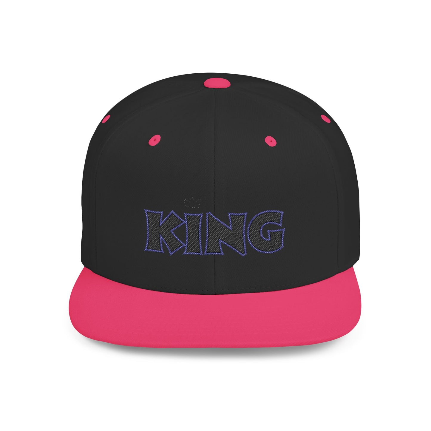 King Flat Bill Snapback Hat, Trendy Cap for Men, Streetwear Fashion, Gift for Him, Birthday or Father's Day Present