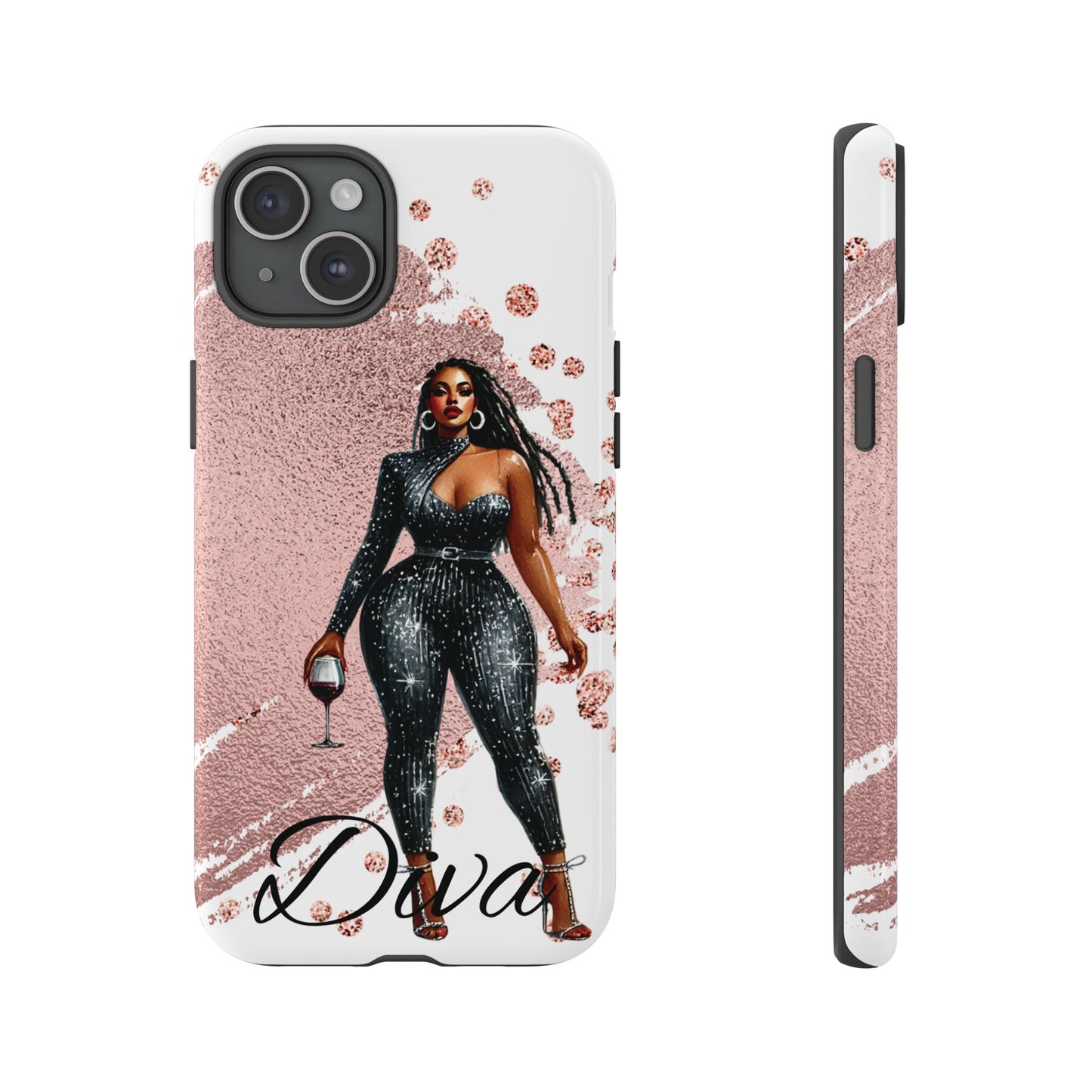 Glamorous Diva Cell Phone Case, Stylish Female Beauty Cover, Tough Cases for Women, Fabulous Girl Boss Accessories, Fashionable Lady Phone