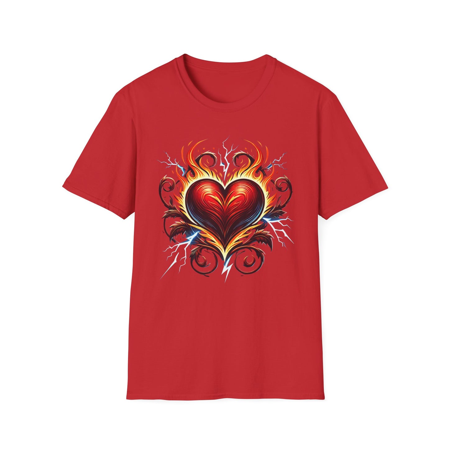 Artistic Heart Graphic Unisex Softstyle T-Shirt | Casual Wear, Gift for Valentine's Day, Art Lovers, Graphic Tee, Unique Design