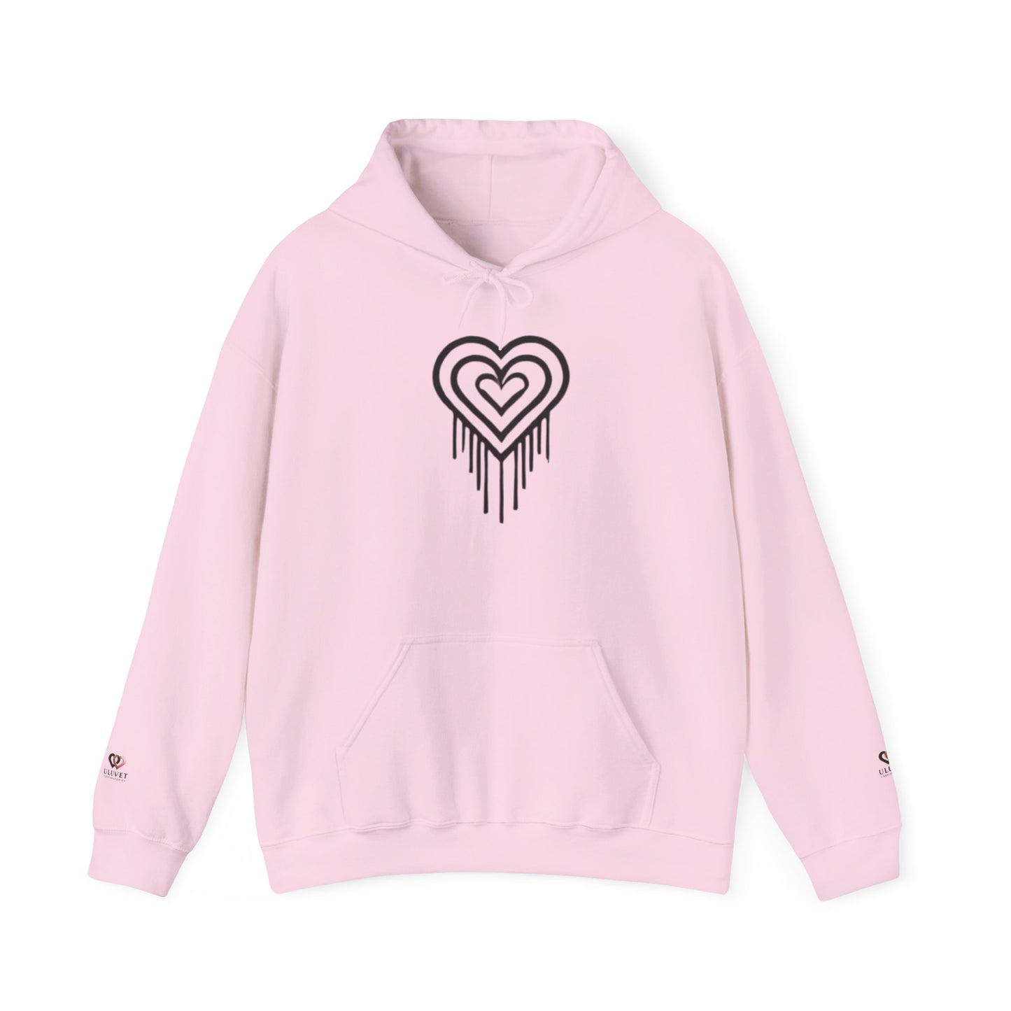 Heart Drip Unisex Hoodie, Cozy Sweatshirt, Trendy Gift for Her, Valentine's Day Apparel, Casual Style Hoodie