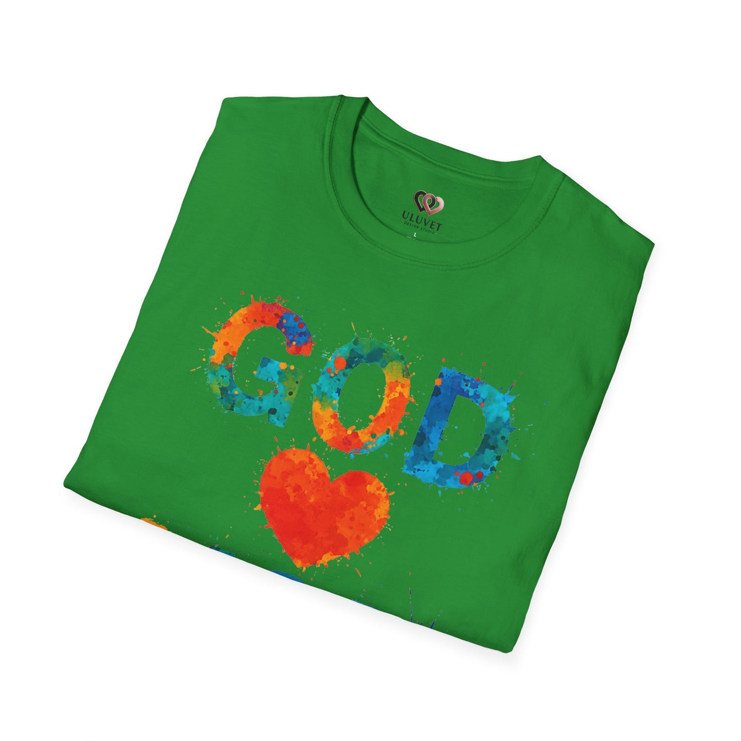 Colorful "God Loves You" Unisex T-Shirt, Inspirational Gift for Faith, Christian Apparel, Religious Tees, Everyday Wear, Uplifting Shirt
