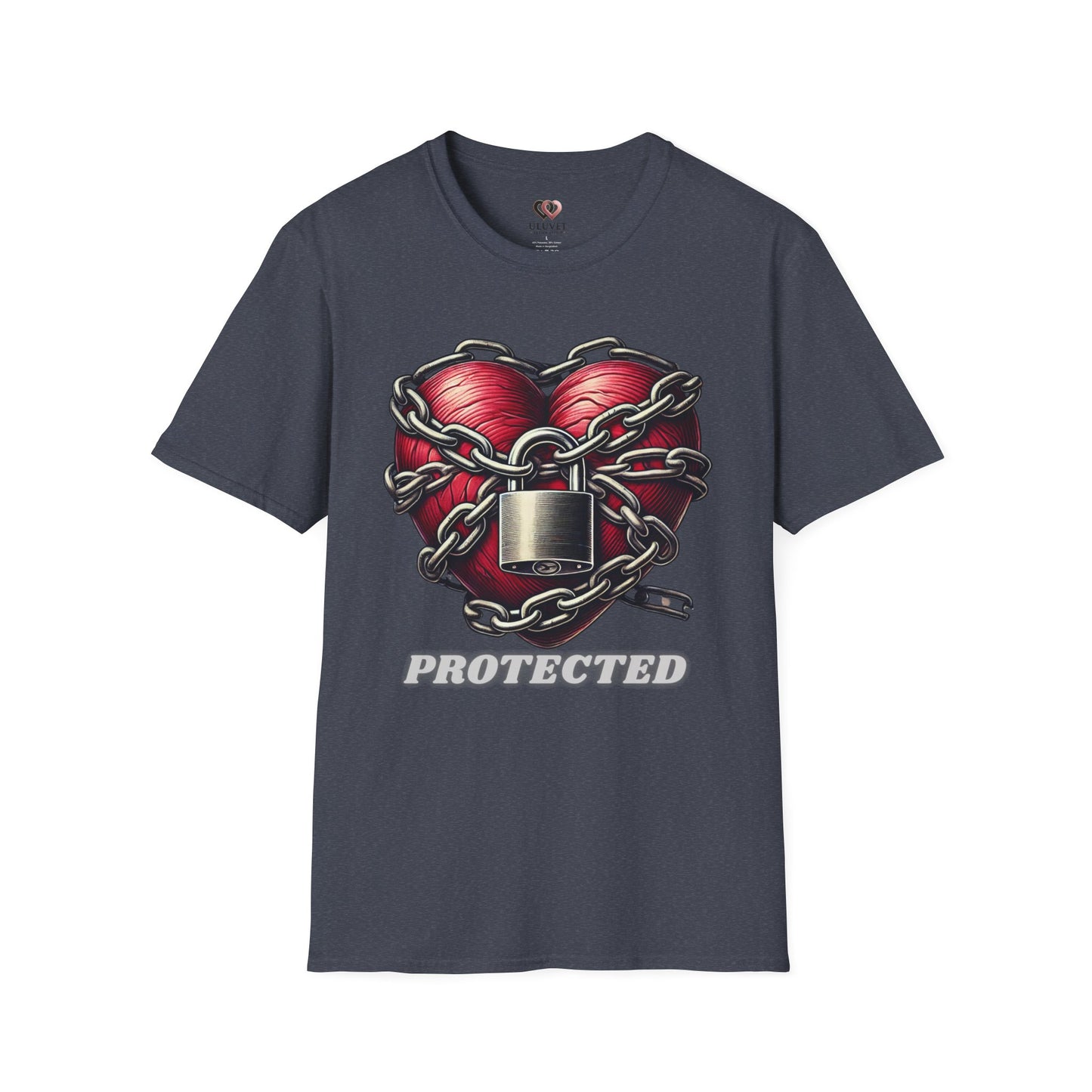 Heart Protected Graphic Tee, Unisex T-Shirt, Casual Wear, Unique Gift, Streetwear Style, Heartfelt Apparel