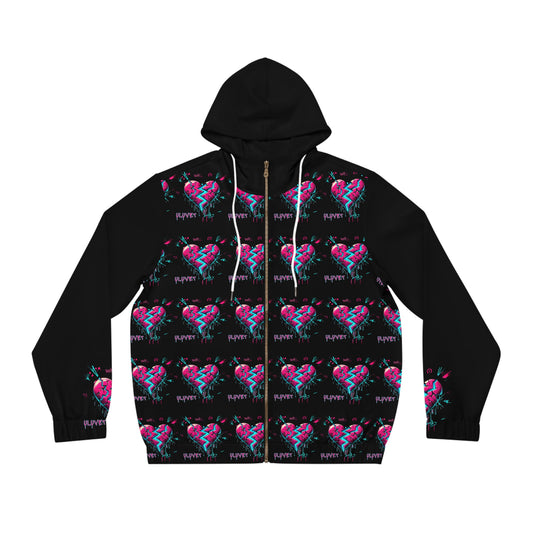 Artistic Heart Print Hoodie for Creative Souls, Streetwear, Casual Wear, Gift for Art Lovers, Unique Fashion
