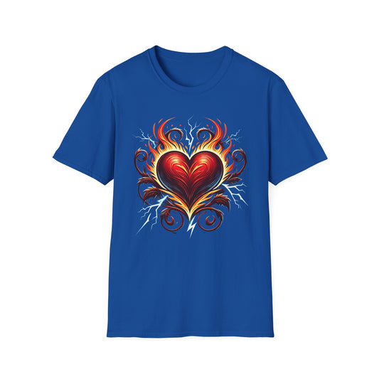 Artistic Heart Graphic Unisex Softstyle T-Shirt | Casual Wear, Gift for Valentine's Day, Art Lovers, Graphic Tee, Unique Design