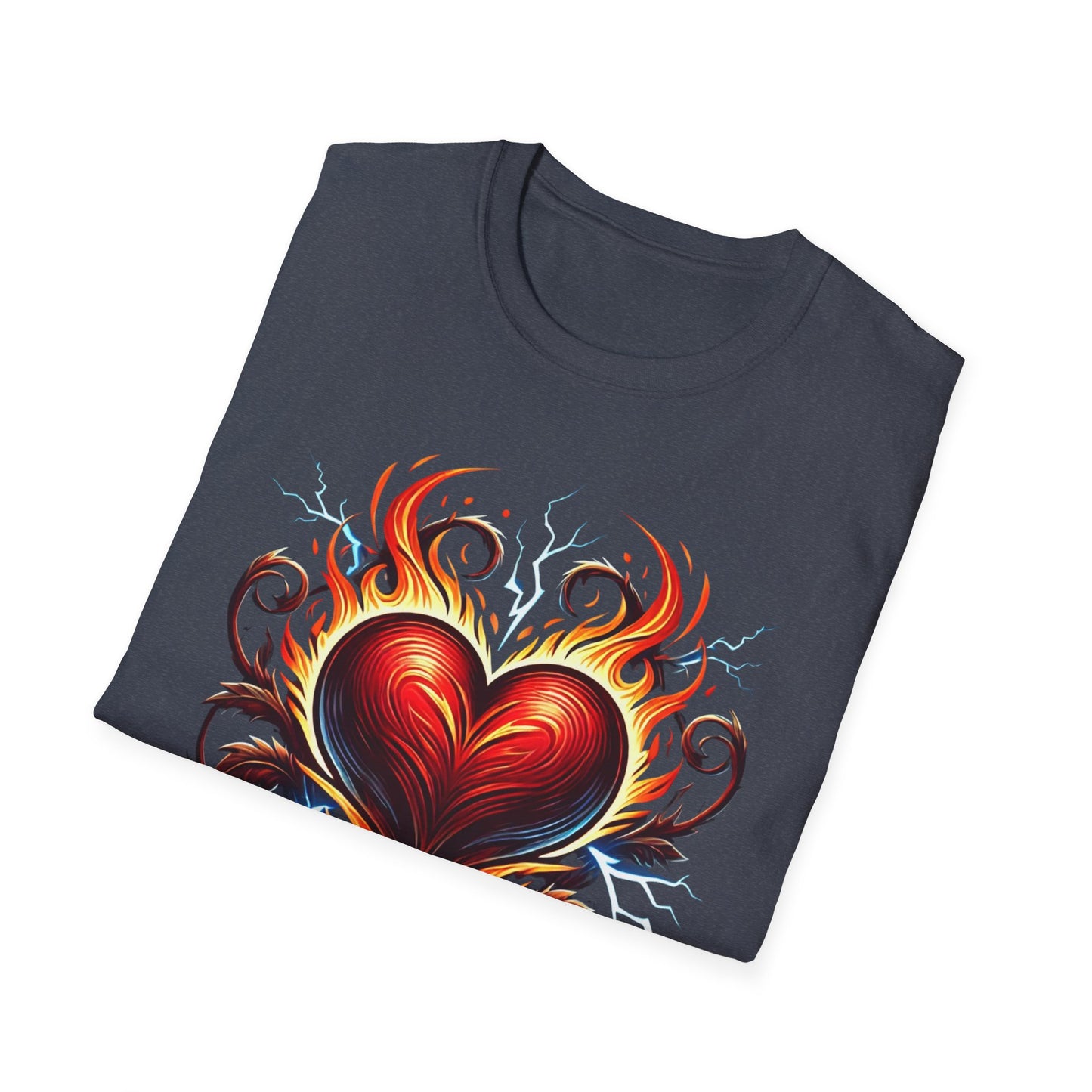 Artistic Heart Graphic Unisex Softstyle T-Shirt | Casual Wear, Gift for Valentine's Day, Art Lovers, Graphic Tee, Unique Design