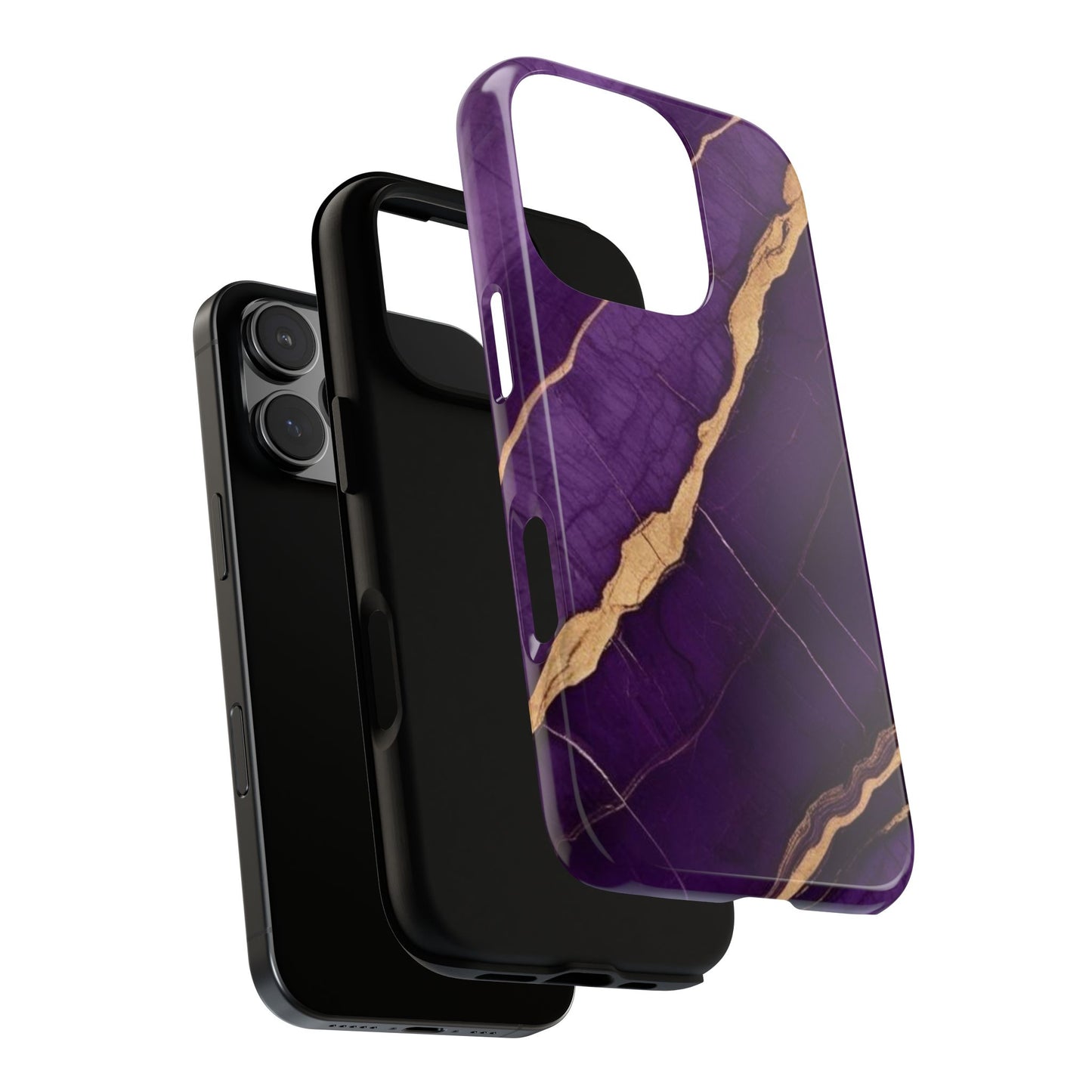 Elegant Purple Marble Phone Case - Tough Cases, Stylish Mobile Cover, Unique Gift for Her, Luxe Phone Accessories, Trendy Smartphone Case