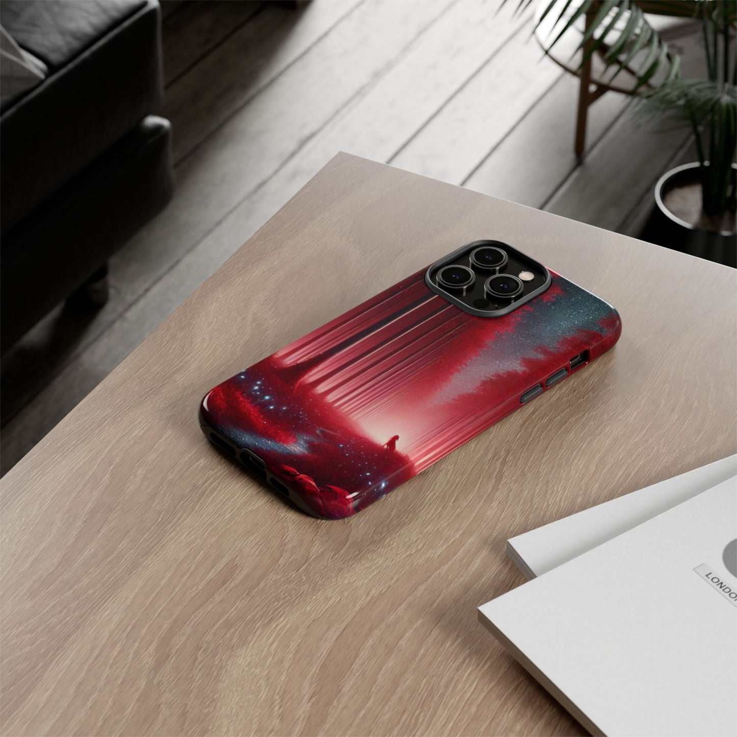 Red forest Tough cellphone Cases