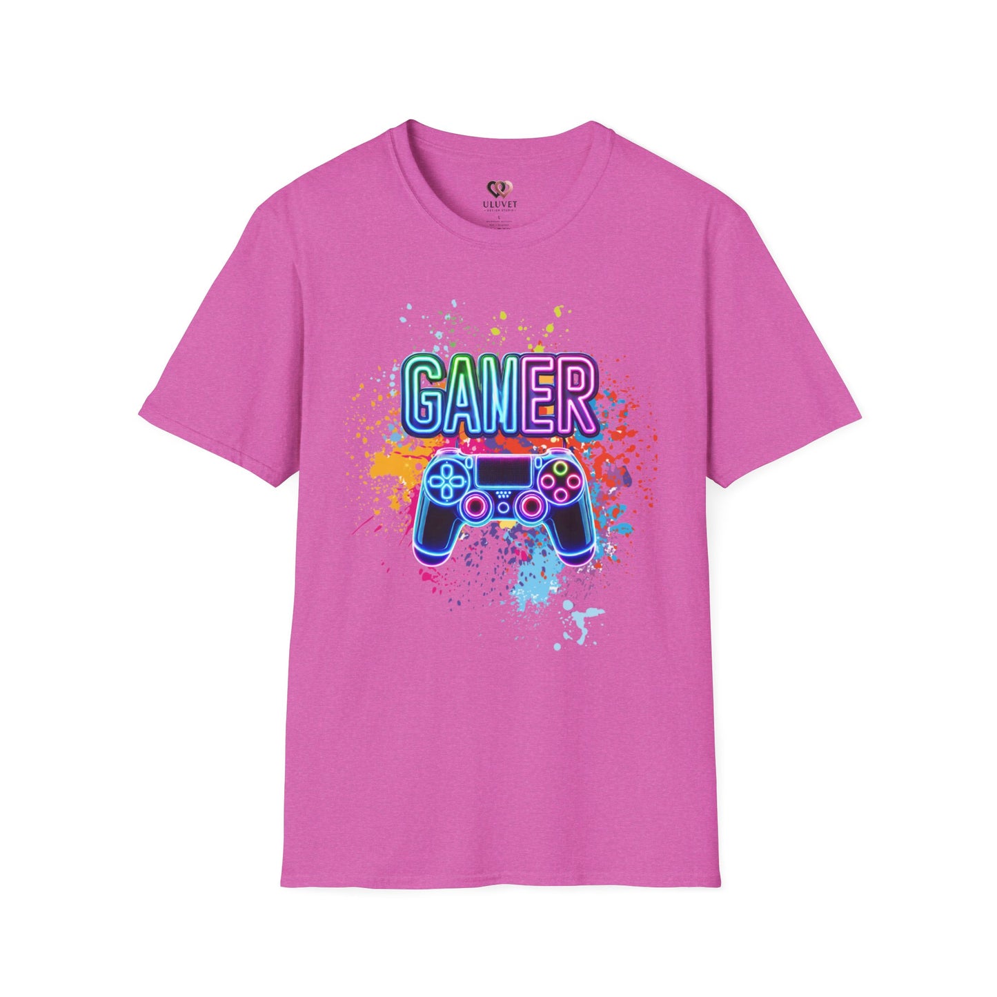 Gamer T-Shirt, Unisex Softstyle Tee, Fun Colors, Gamer Shirt, Gaming Tee, Video Game Tshirt, Casual Gamer Apparel