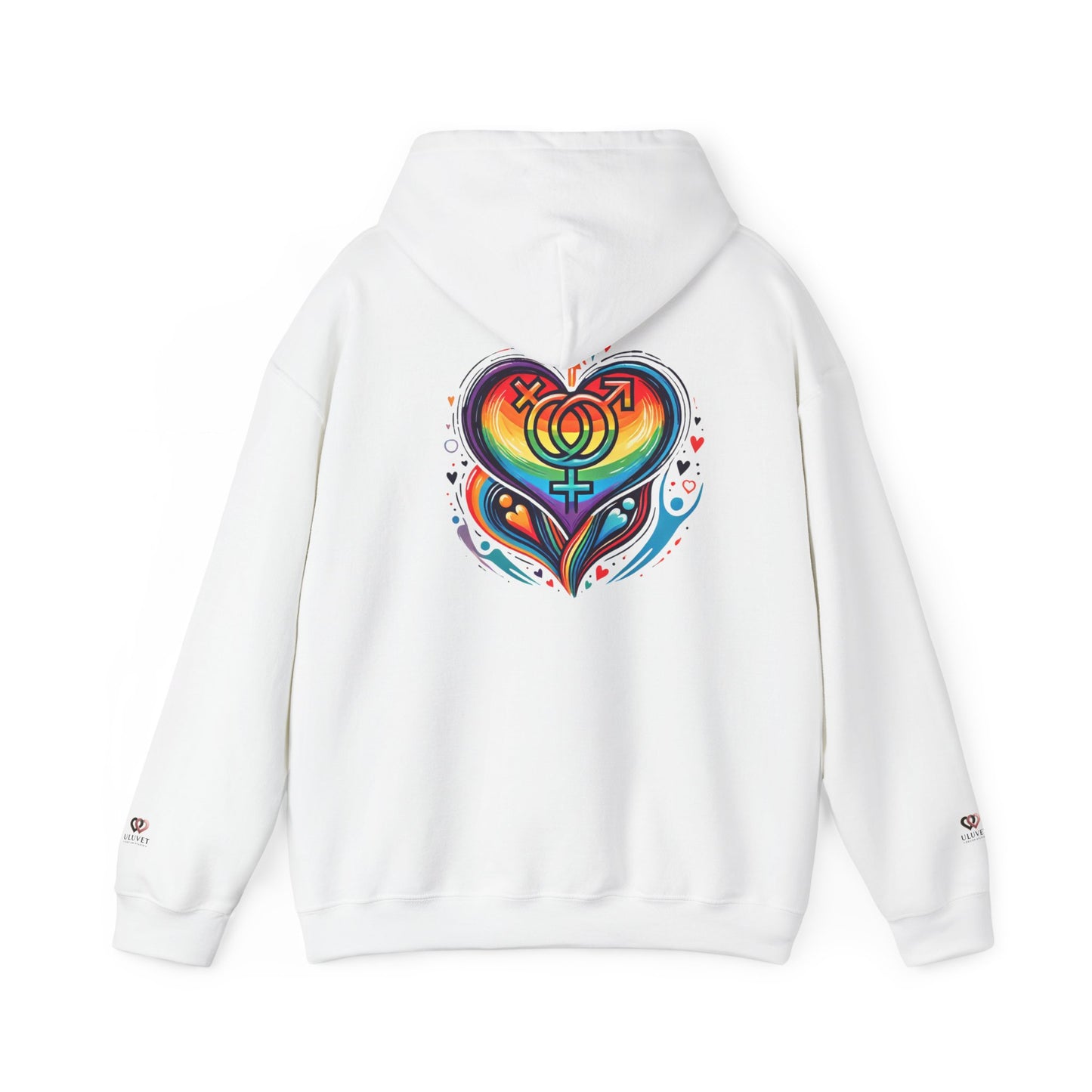Pride Heart Hoodie, Rainbow Sweatshirt, LGBTQ+ Apparel, Unisex Pullover, Gift for Pride Month