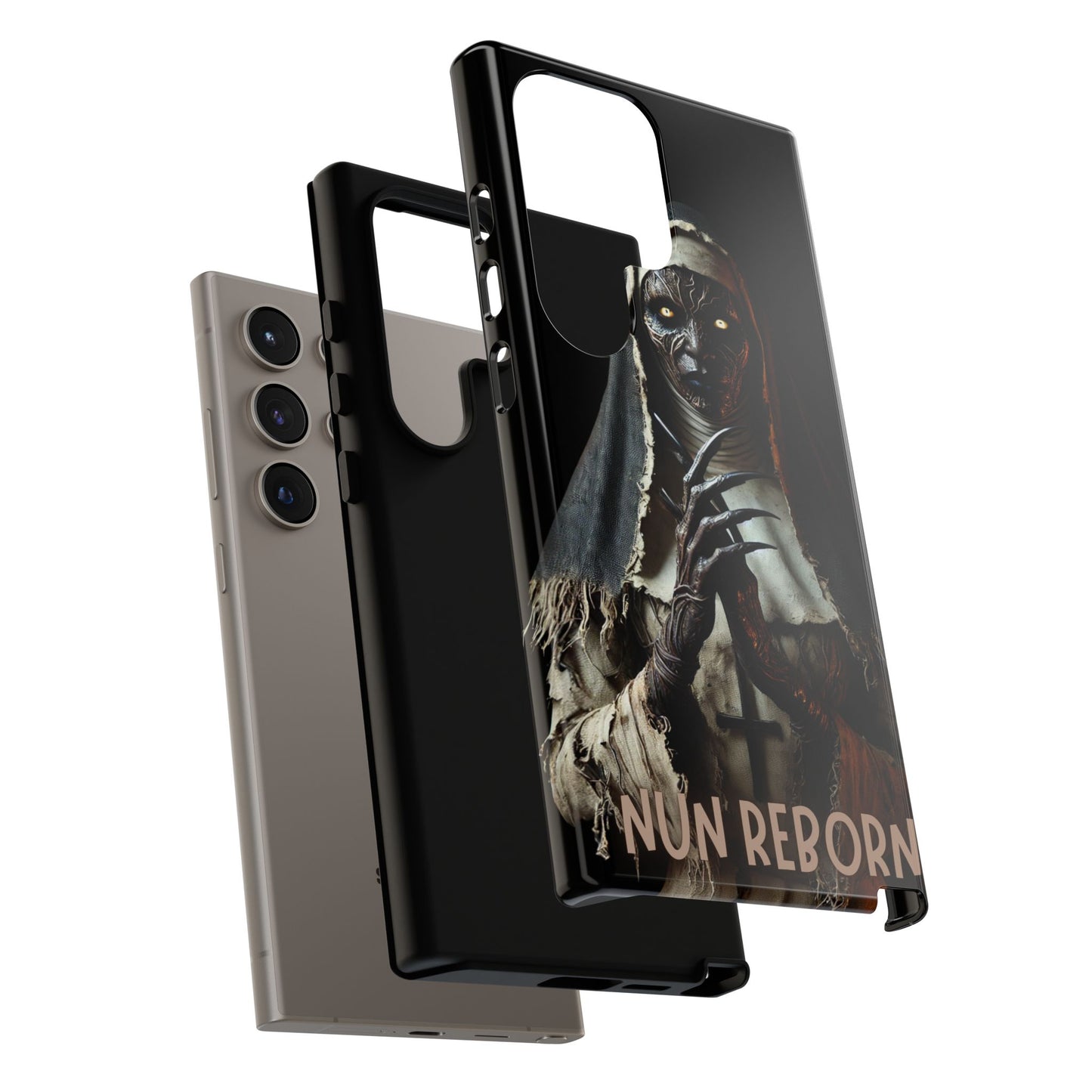 Spooky Phone Case - Nun Reborn Design, Horror Lover Gift, Unique Mobile Cover, Halloween Accessory, Gothic Style, Phone Protection