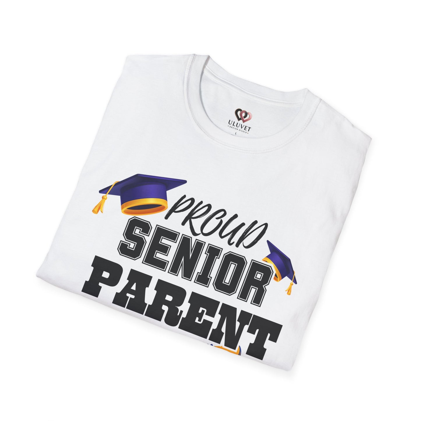 Proud Senior Parent T-Shirt, Graduation Gift, Unisex Tee, Softstyle Shirt, Senior Year Celebration Wear, School Pride Apparel