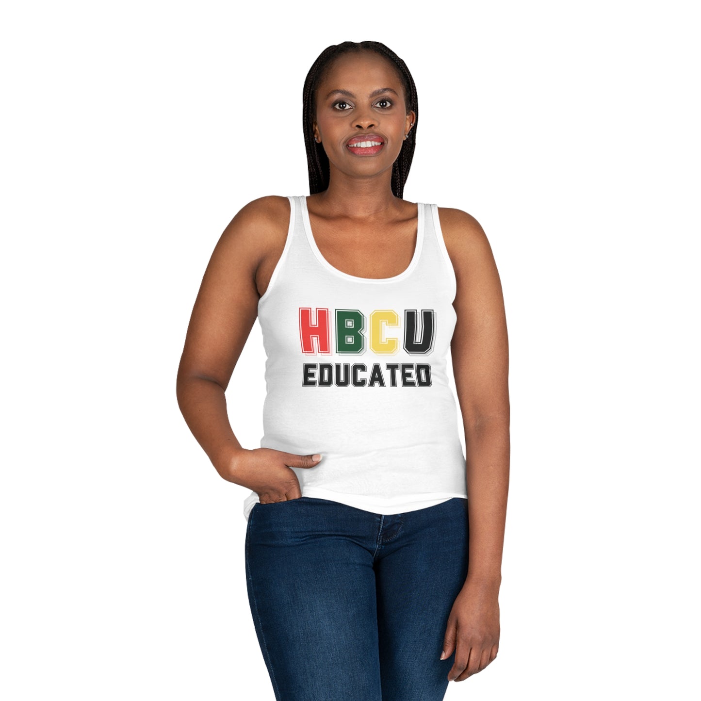 HBCU Educated Women's Tank Top - Celebrate Your Pride, Perfect for Summer Outings, College Events, Graduation Gifts, Back to School, Casual