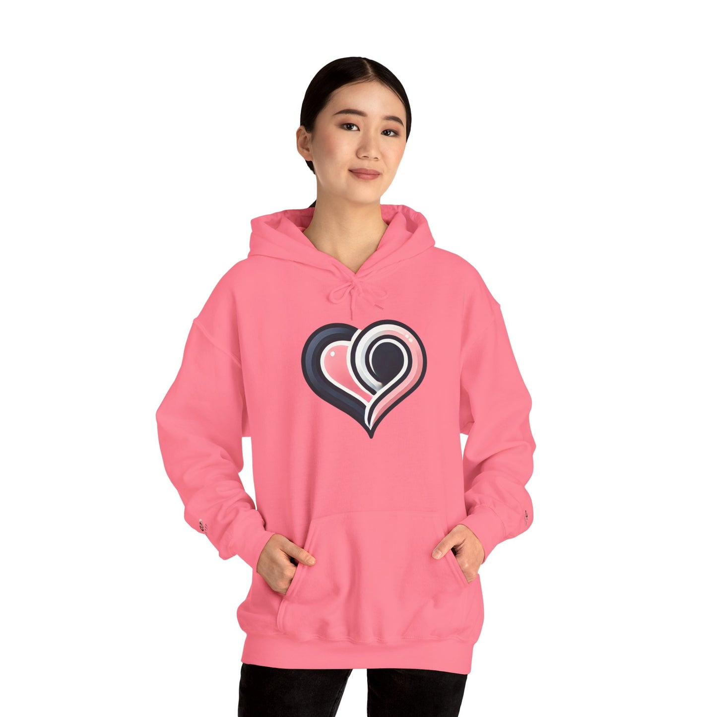 Cozy Heart Design Unisex Hoodie, Perfect for Valentine's Day, Gift for Couples, Love Apparel, Casual Comfort, Everyday Wear