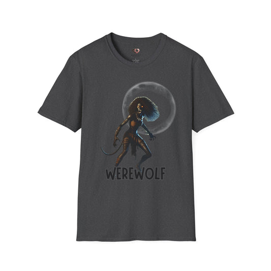 Werewolf Graphic T-Shirt | Unisex Softstyle Tee for Halloween, Fall Fashion, Spooky Season, Casual Wear, Gift for Monster Lovers